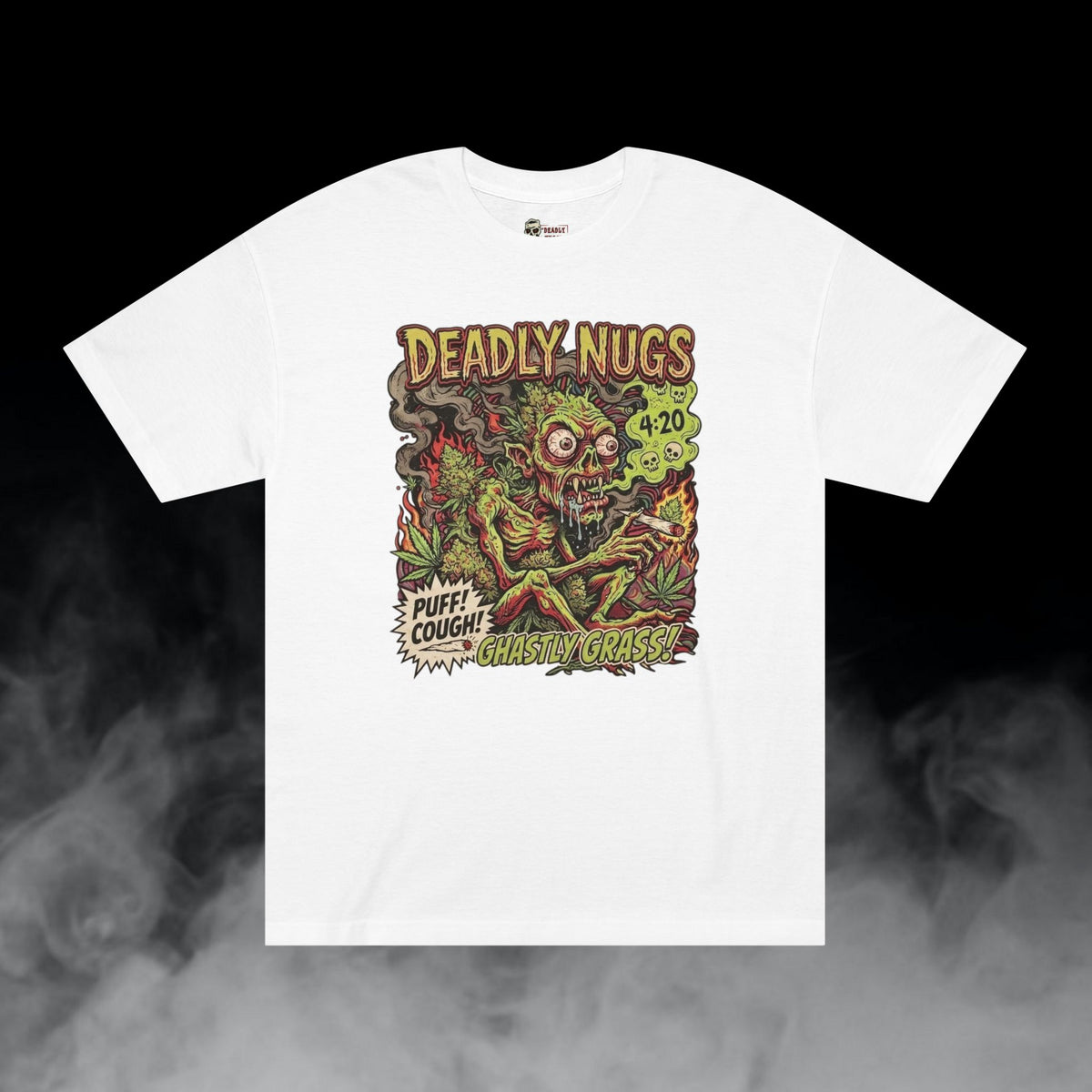 Deadly Nugs, Ghastly Grass! T-Shirt, Premium, Unisex, Graphic T-Shirt, White, Front