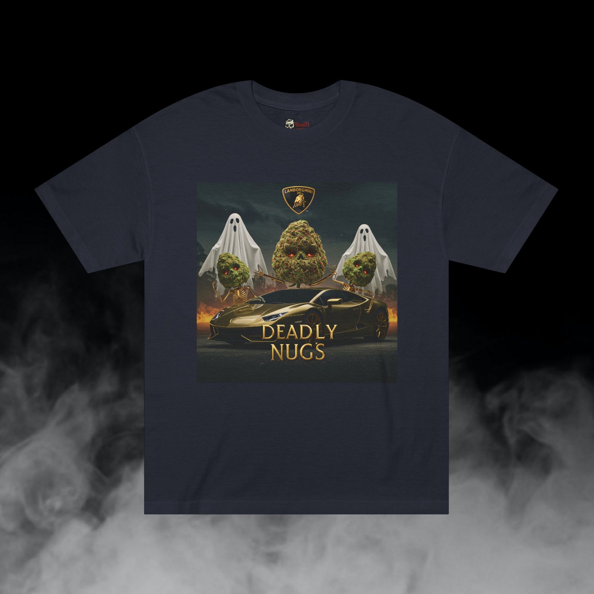 Deadly Nugs, Gold Lamborghini T-Shirt, Premium, Unisex, Graphic T-Shirt, Black