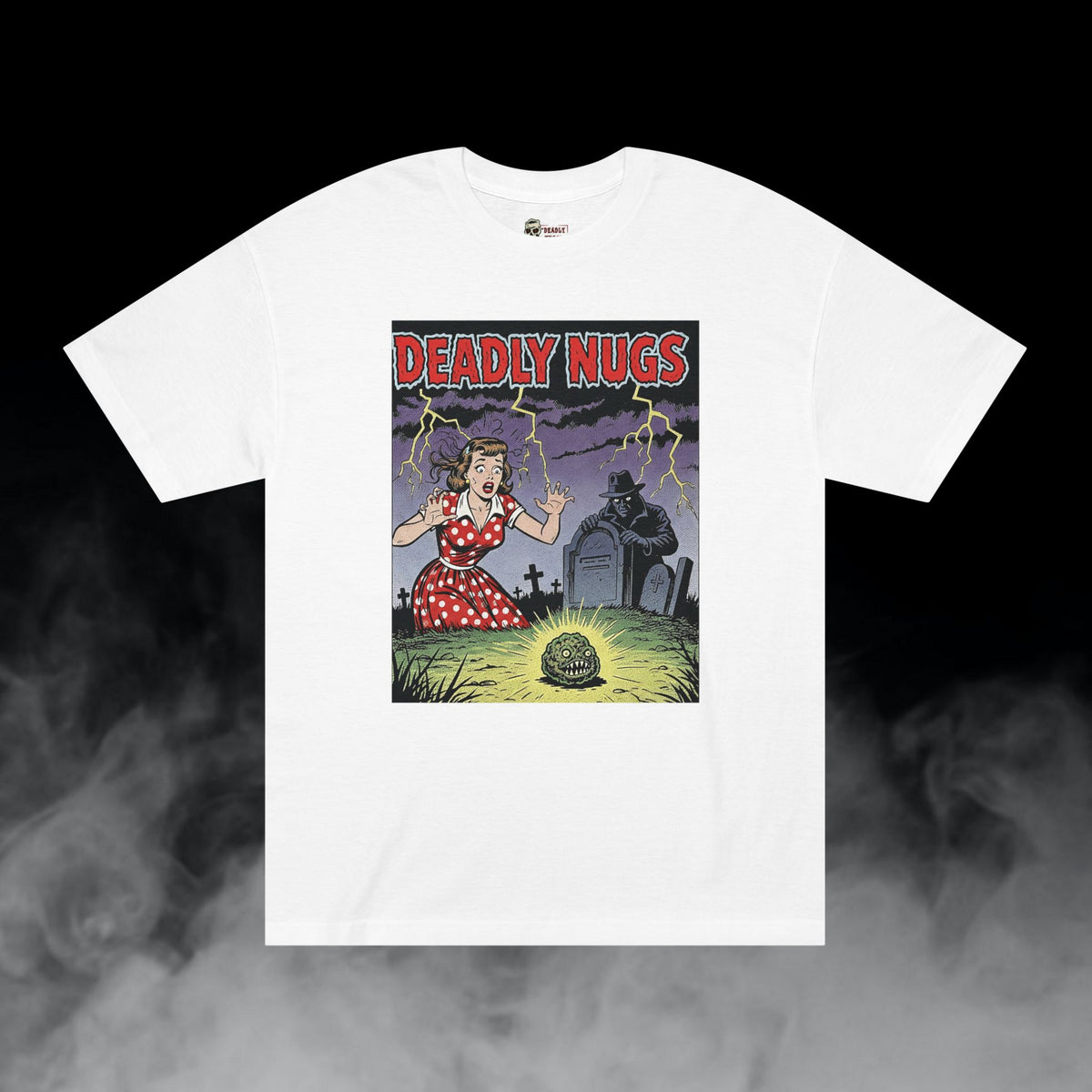 Deadly Nugs, Grave Danger! T-Shirt, Premium, Unisex, Graphic T-Shirt, White, Front