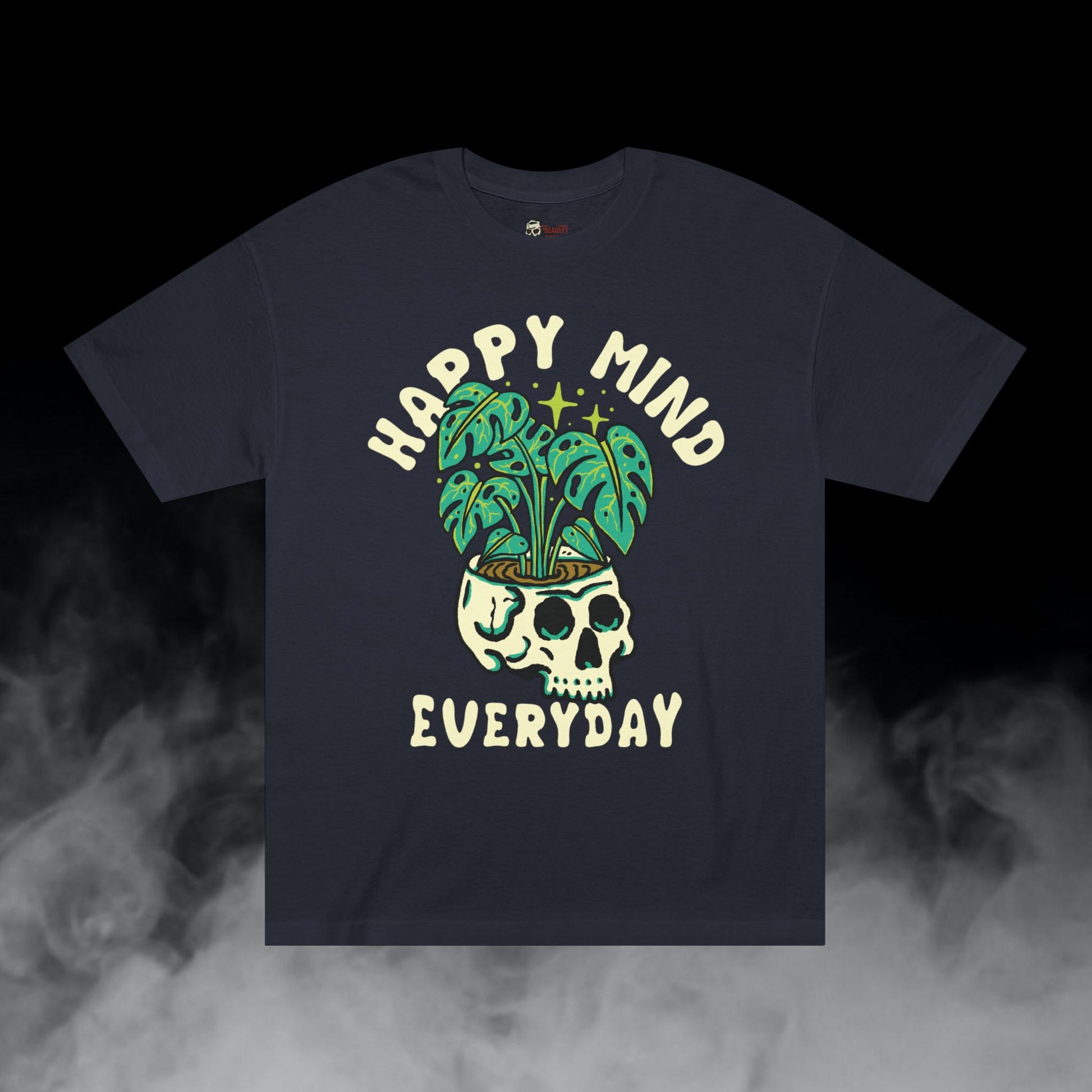 Deadly Nugs, Happy Mind Everyday T-Shirt, Premium, Unisex, Graphic T-Shirt, Black