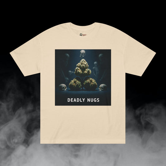 Deadly Nugs, Hella-Focused T-Shirt, Premium, Unisex, Graphic T-Shirt, Sand