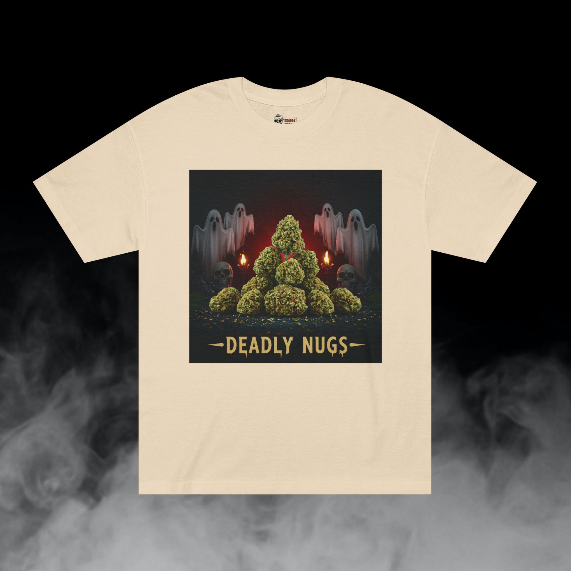 Deadly Nugs, Hella-Herb T-Shirt, Premium, Unisex, Graphic T-Shirt, Sand
