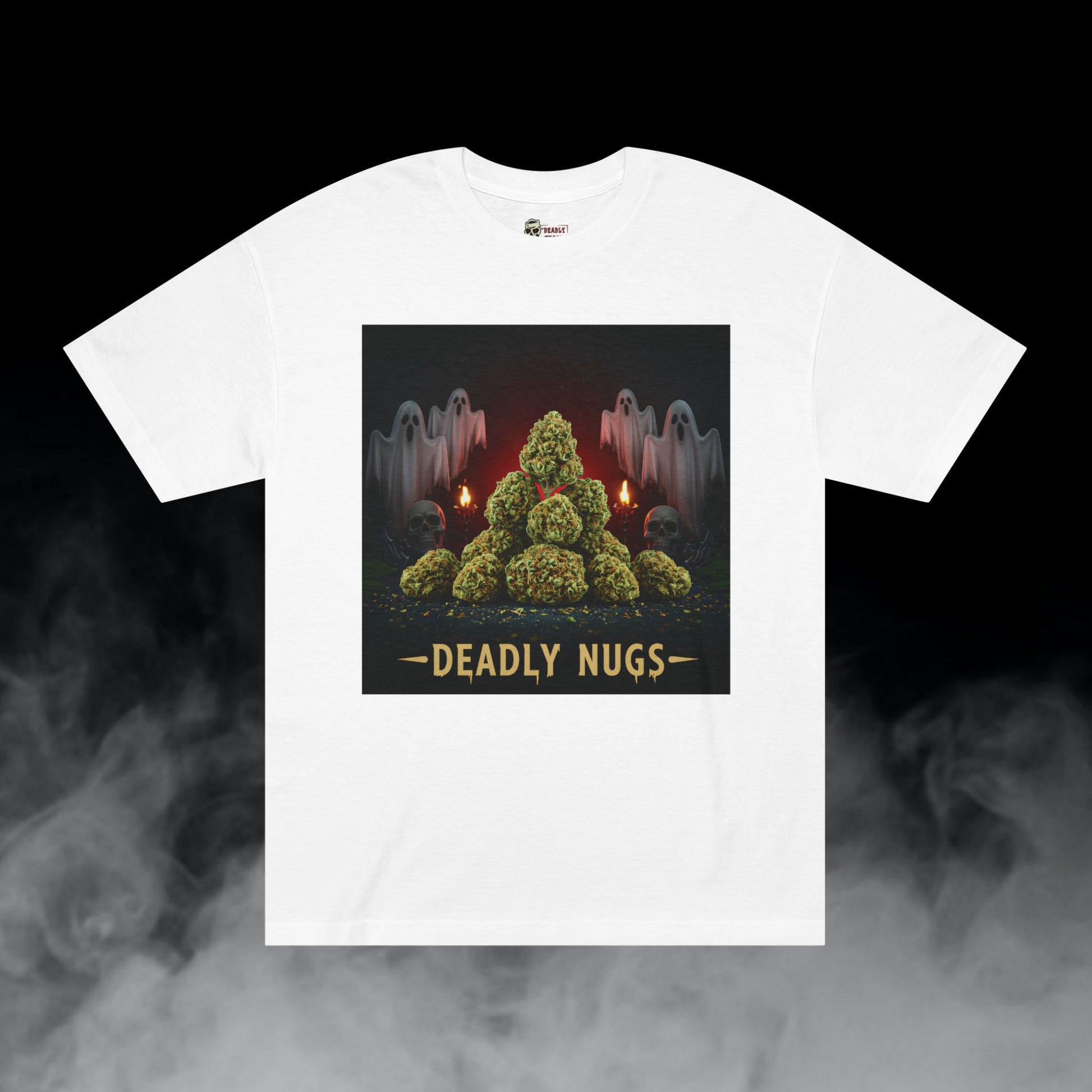 Deadly Nugs, Hella-Herb T-Shirt, Premium, Unisex, Graphic T-Shirt, White