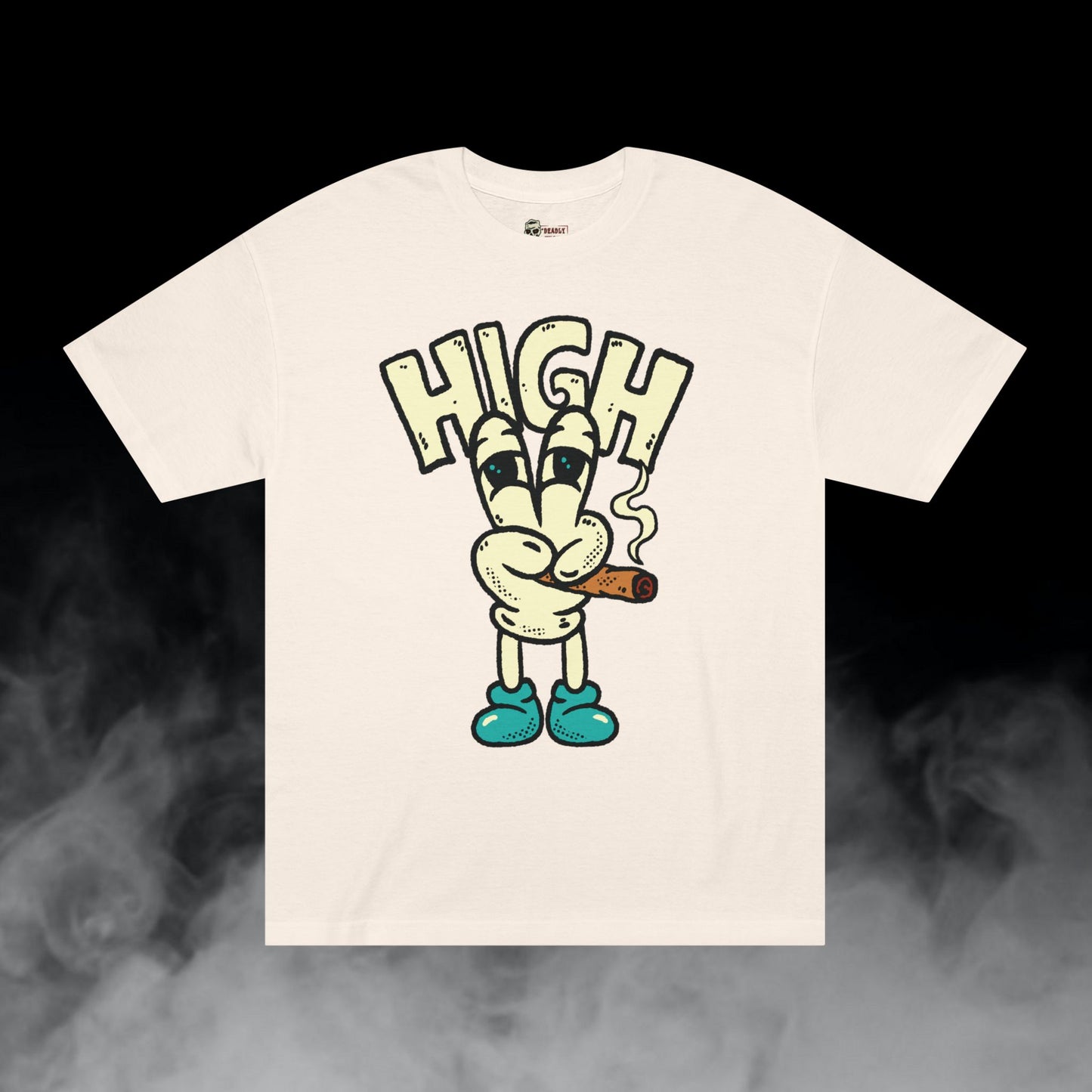 Deadly Nugs, High T-Shirt, Premium, Unisex, Graphic T-Shirt, Cream