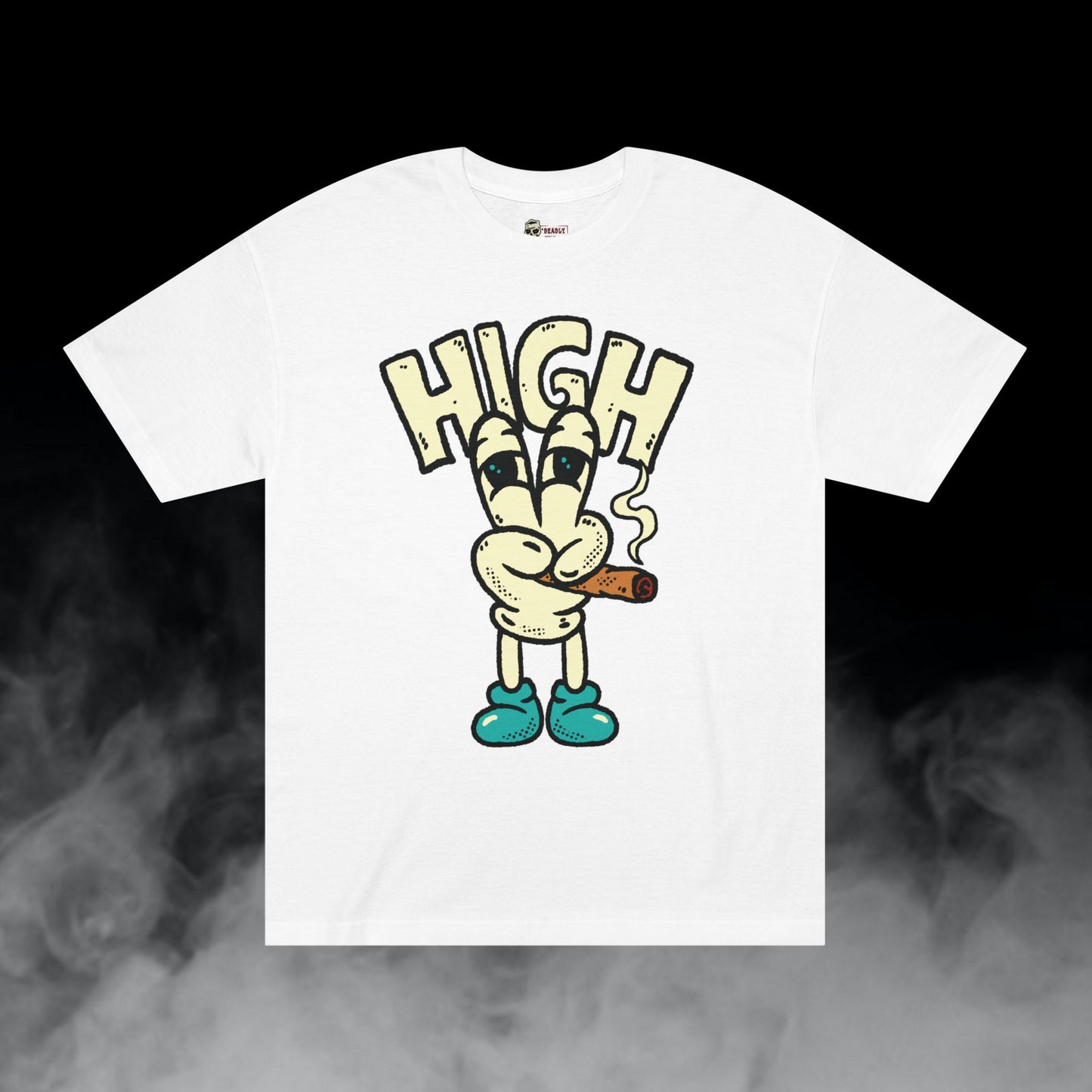 Deadly Nugs, High T-Shirt, Premium, Unisex, Graphic T-Shirt, White