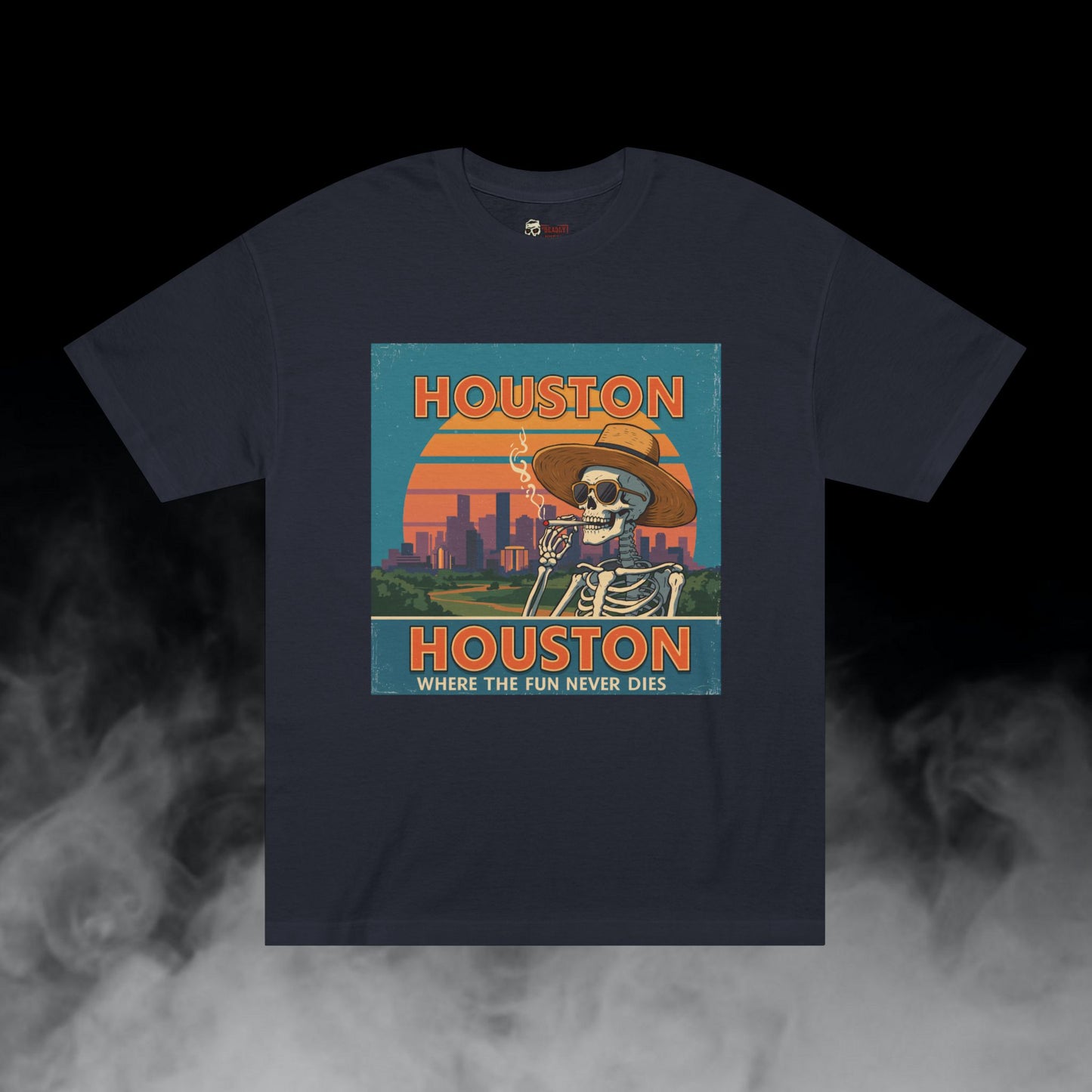 Deadly Nugs, Houston Fun Never Dies T-Shirt, Premium, Unisex, Graphic T-Shirt, Black