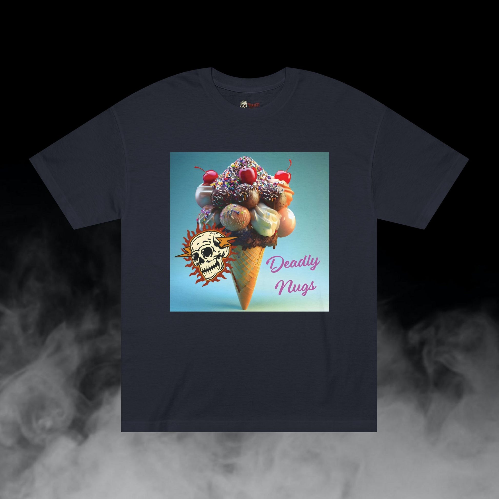 Deadly Nugs, Ice Cream T-Shirt, Premium, Unisex, Graphic T-Shirt, Black