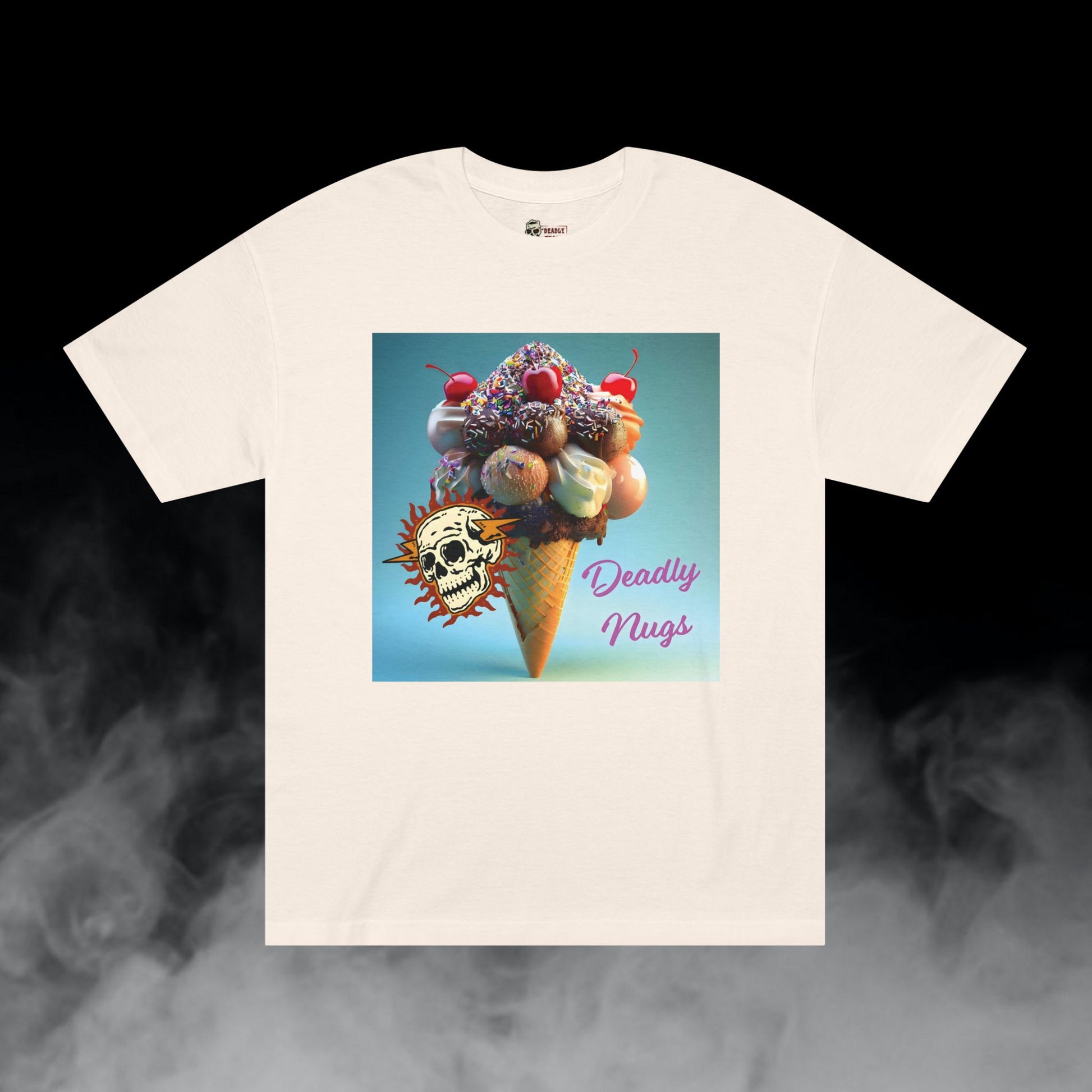 Deadly Nugs, Ice Cream T-Shirt, Premium, Unisex, Graphic T-Shirt, Cream