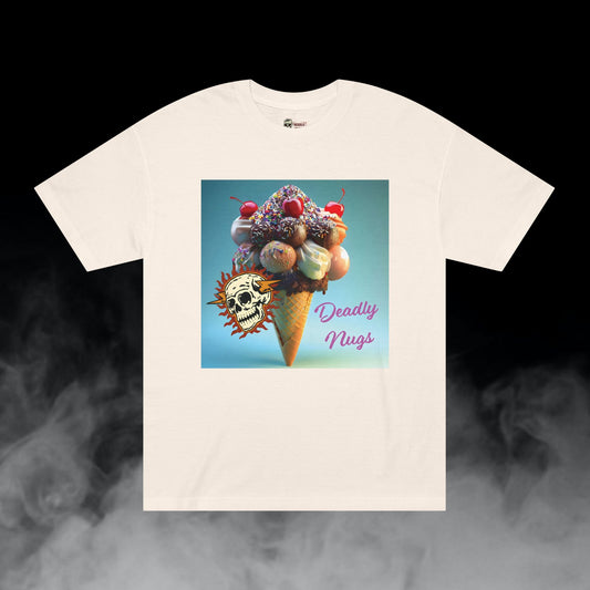 Deadly Nugs, Ice Cream T-Shirt, Premium, Unisex, Graphic T-Shirt, Cream