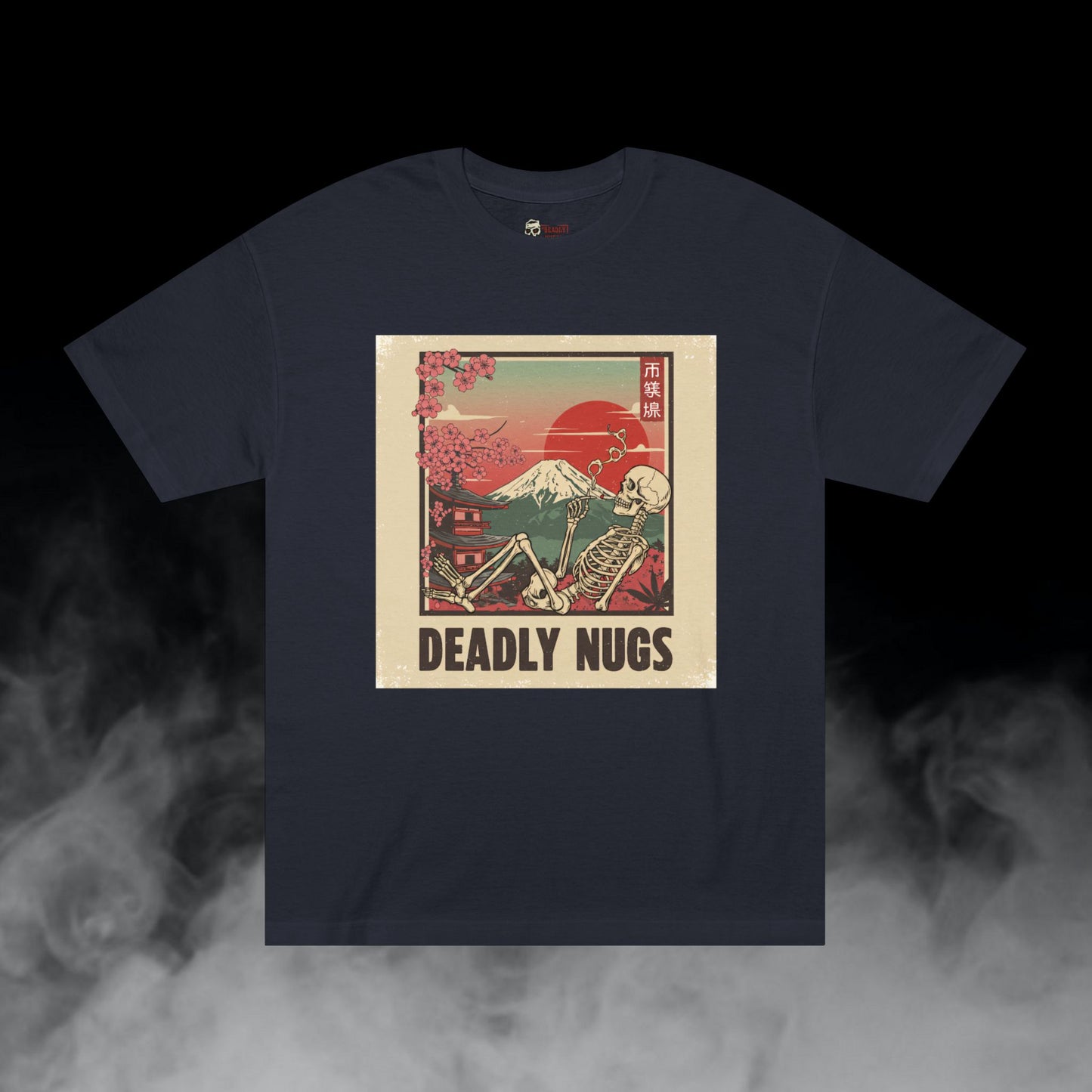 Deadly Nugs, Japanese Sunset T-Shirt, Premium, Unisex, Graphic T-Shirt, Black