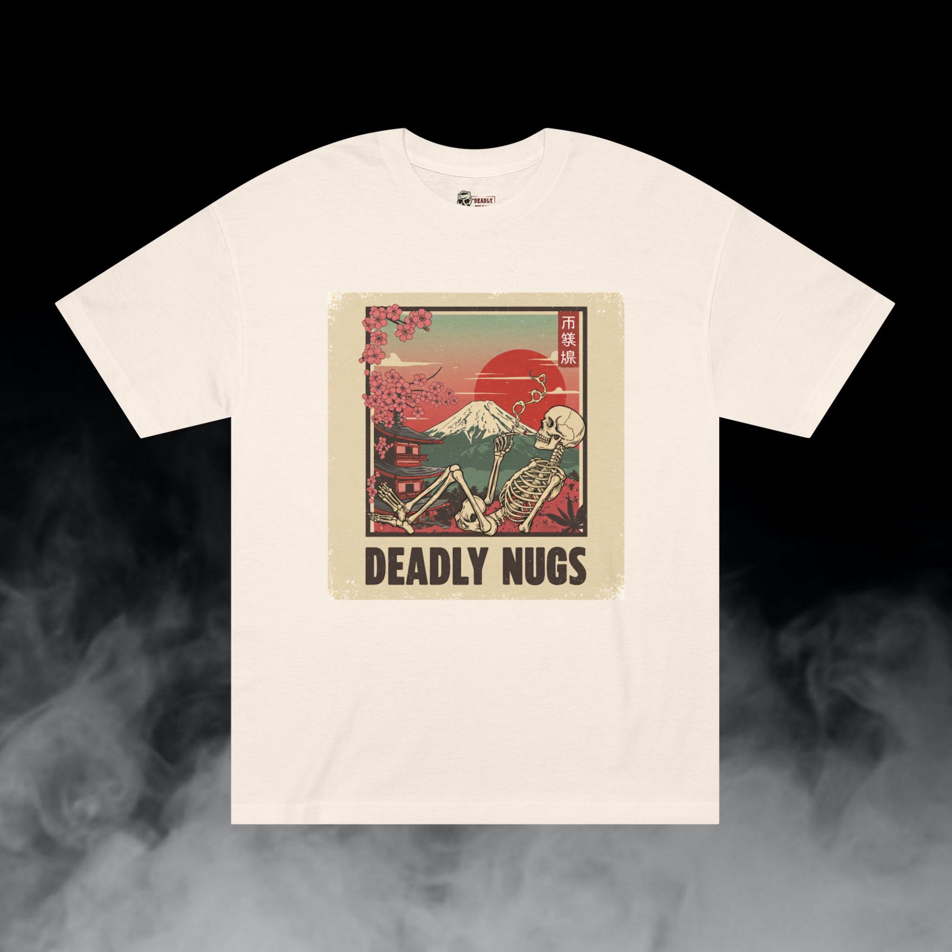 Deadly Nugs, Japanese Sunset T-Shirt, Premium, Unisex, Graphic T-Shirt, Cream