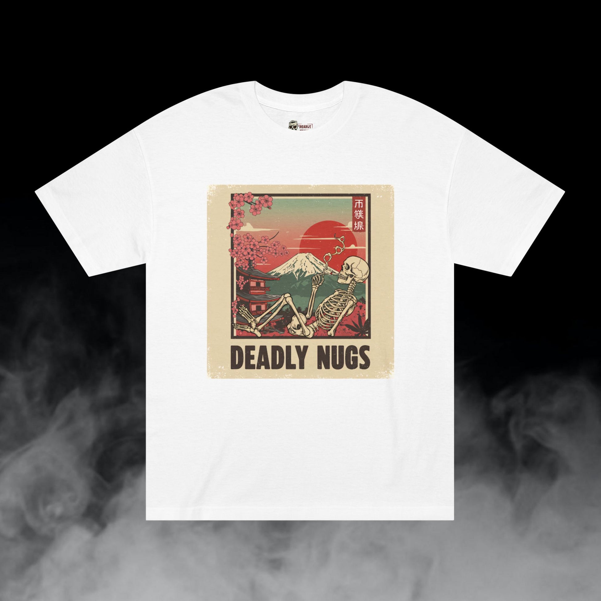 Deadly Nugs, Japanese Sunset T-Shirt, Premium, Unisex, Graphic T-Shirt, White