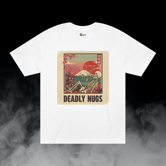 Deadly Nugs, Japanese Sunset T-Shirt, Premium, Unisex, Graphic T-Shirt, White