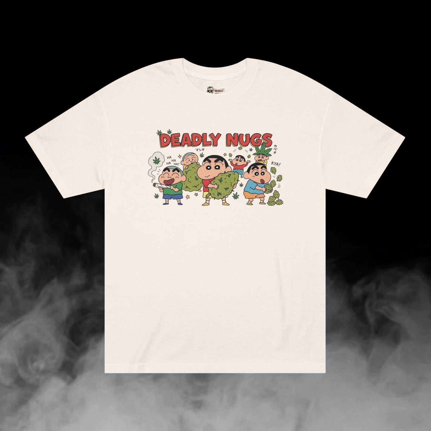 Deadly Nugs, Kasukabe Clique T-Shirt, Premium, Unisex, Graphic T-Shirt, Cream, Front