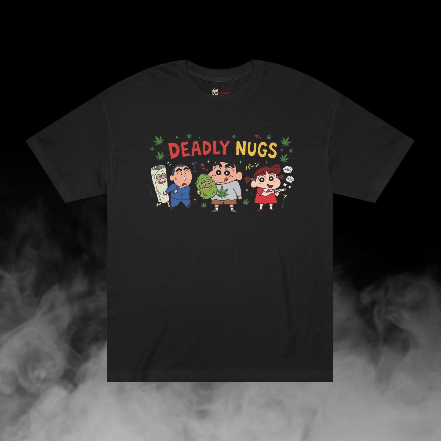 Deadly Nugs, Kasukabe Stash T-Shirt, Premium, Unisex, Graphic T-Shirt, Black, Front