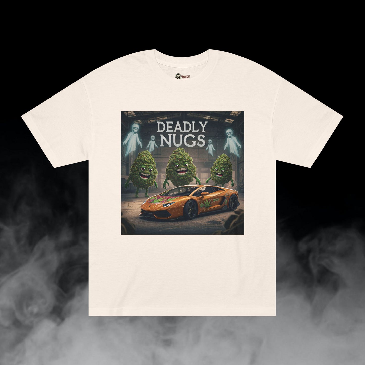 Deadly Nugs, Killer Lambo T-Shirt, Premium, Unisex, Graphic T-Shirt, Cream