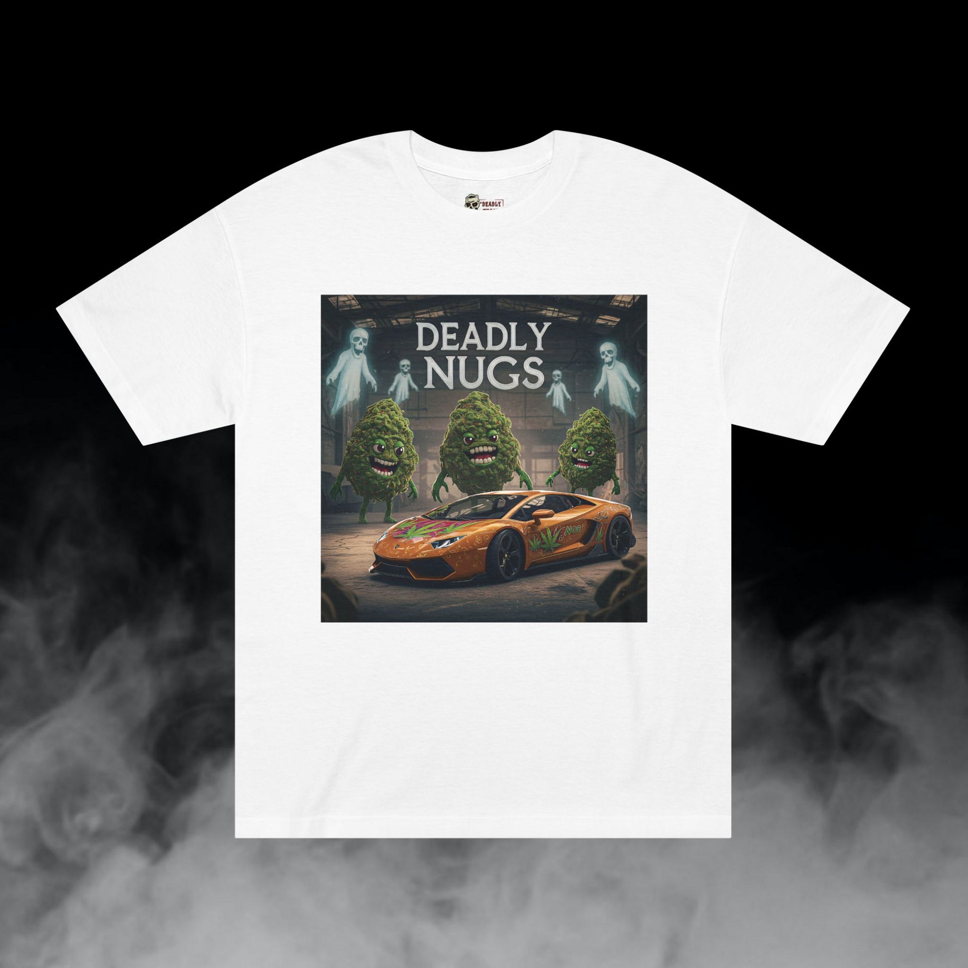 Deadly Nugs, Killer Lambo T-Shirt, Premium, Unisex, Graphic T-Shirt, White