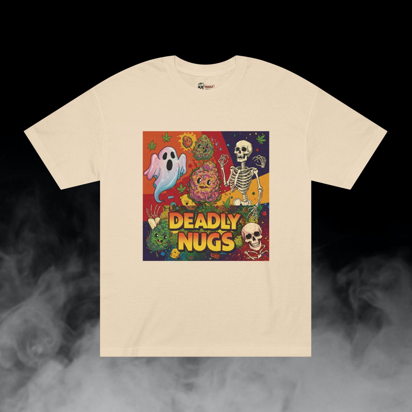 Deadly Nugs, Lit Up T-Shirt, Premium, Unisex, Graphic T-Shirt, Sand
