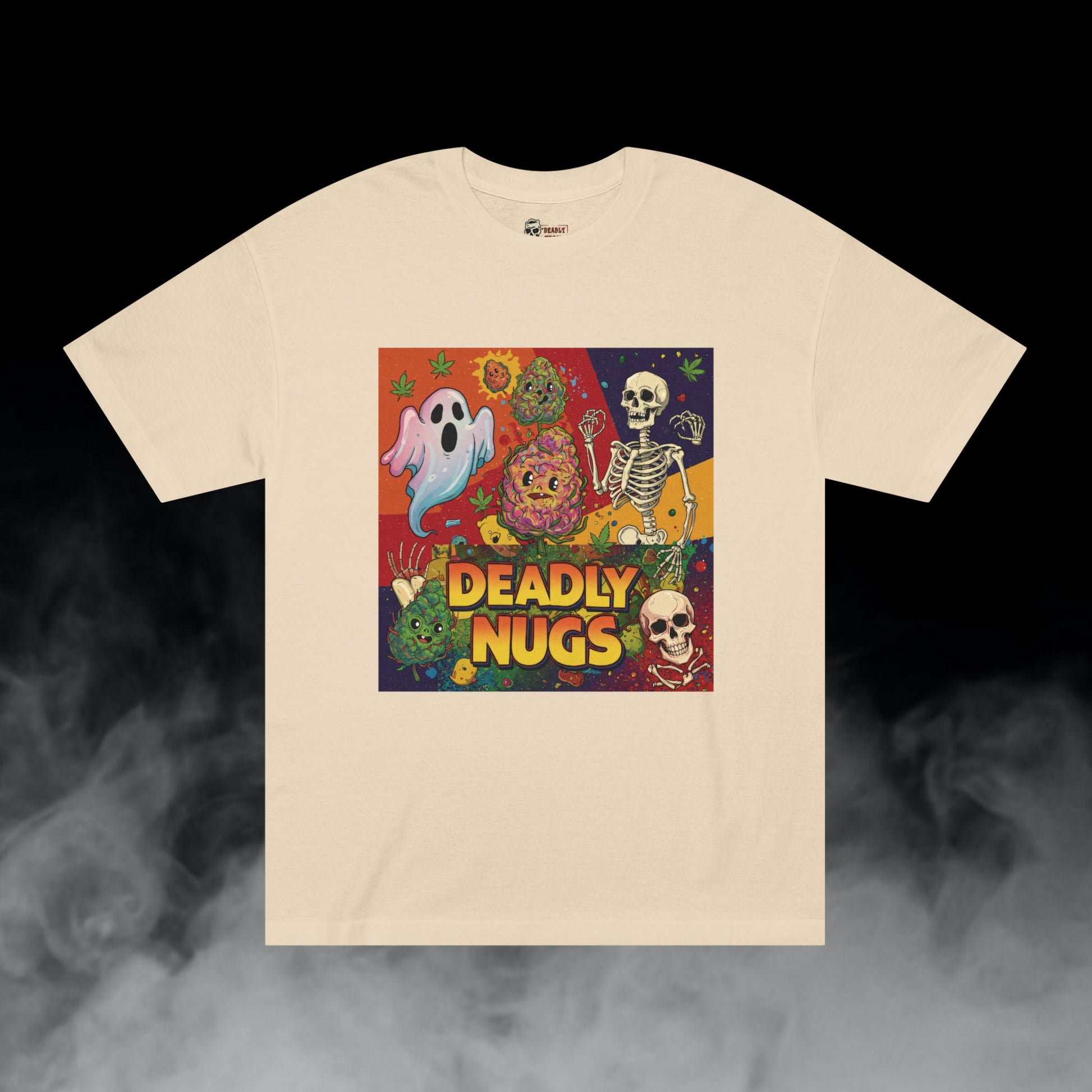 Deadly Nugs, Lit Up T-Shirt, Premium, Unisex, Graphic T-Shirt, Sand