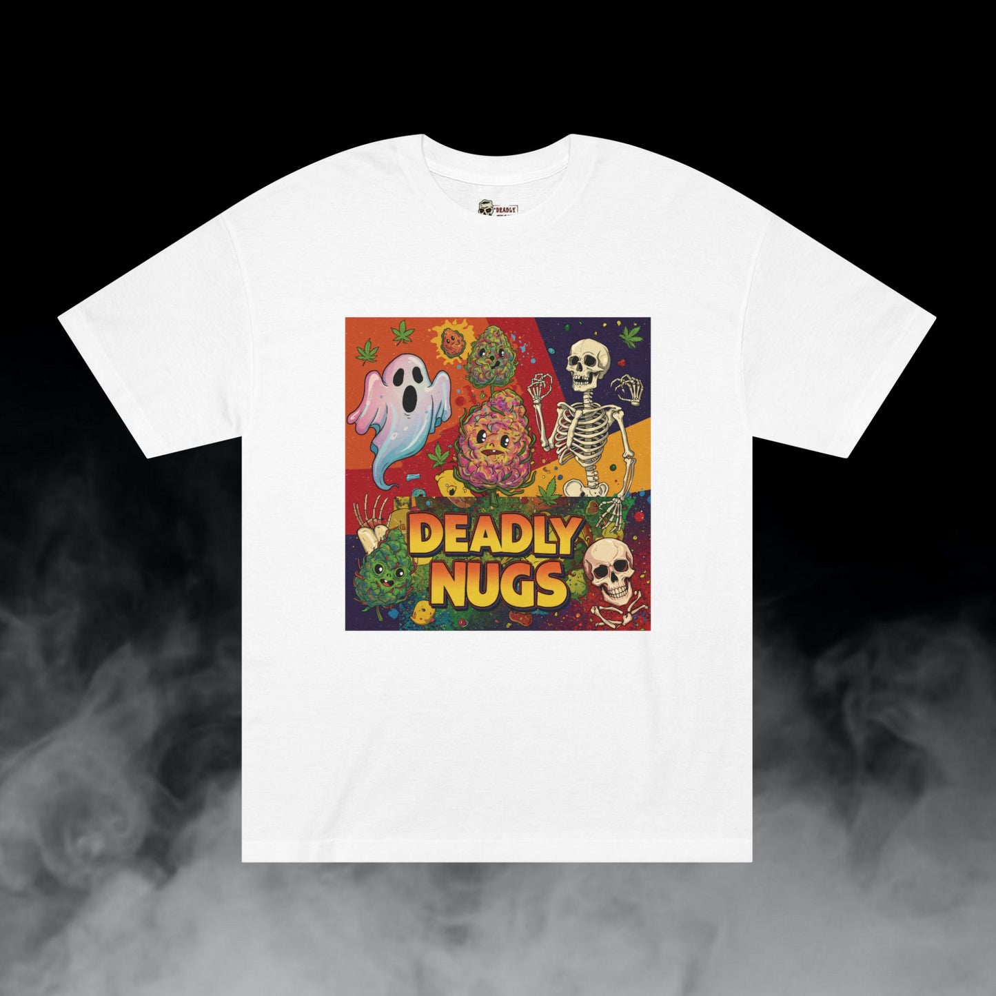 Deadly Nugs, Lit Up T-Shirt, Premium, Unisex, Graphic T-Shirt, White