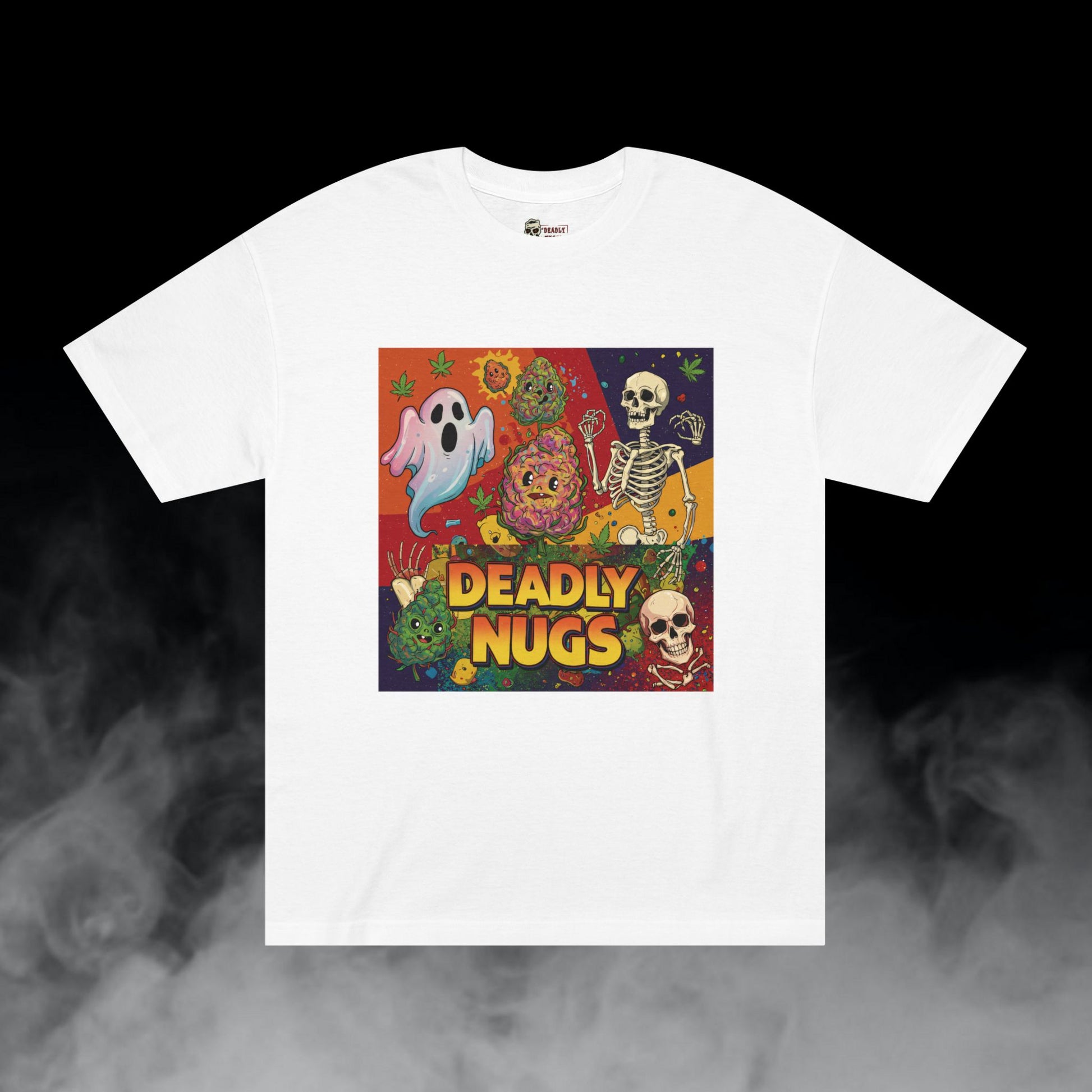 Deadly Nugs, Lit Up T-Shirt, Premium, Unisex, Graphic T-Shirt, White