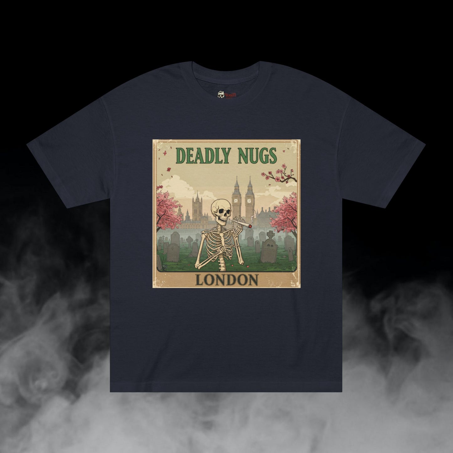 Deadly Nugs, London Blossoms T-Shirt, Premium, Unisex, Graphic T-Shirt, Black