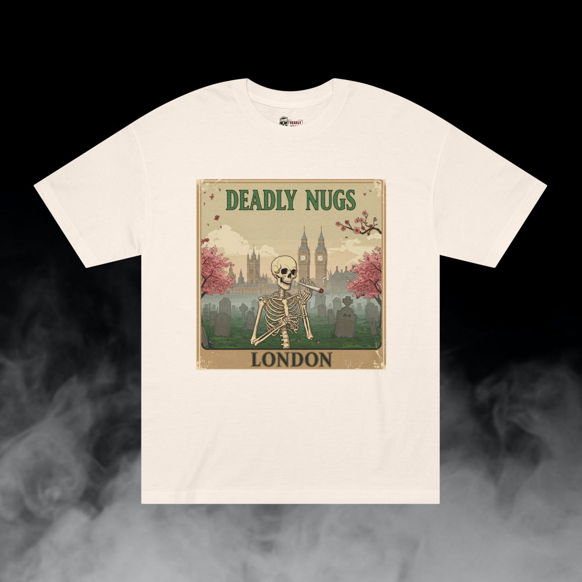 Deadly Nugs, London Blossoms T-Shirt, Premium, Unisex, Graphic T-Shirt, Cream