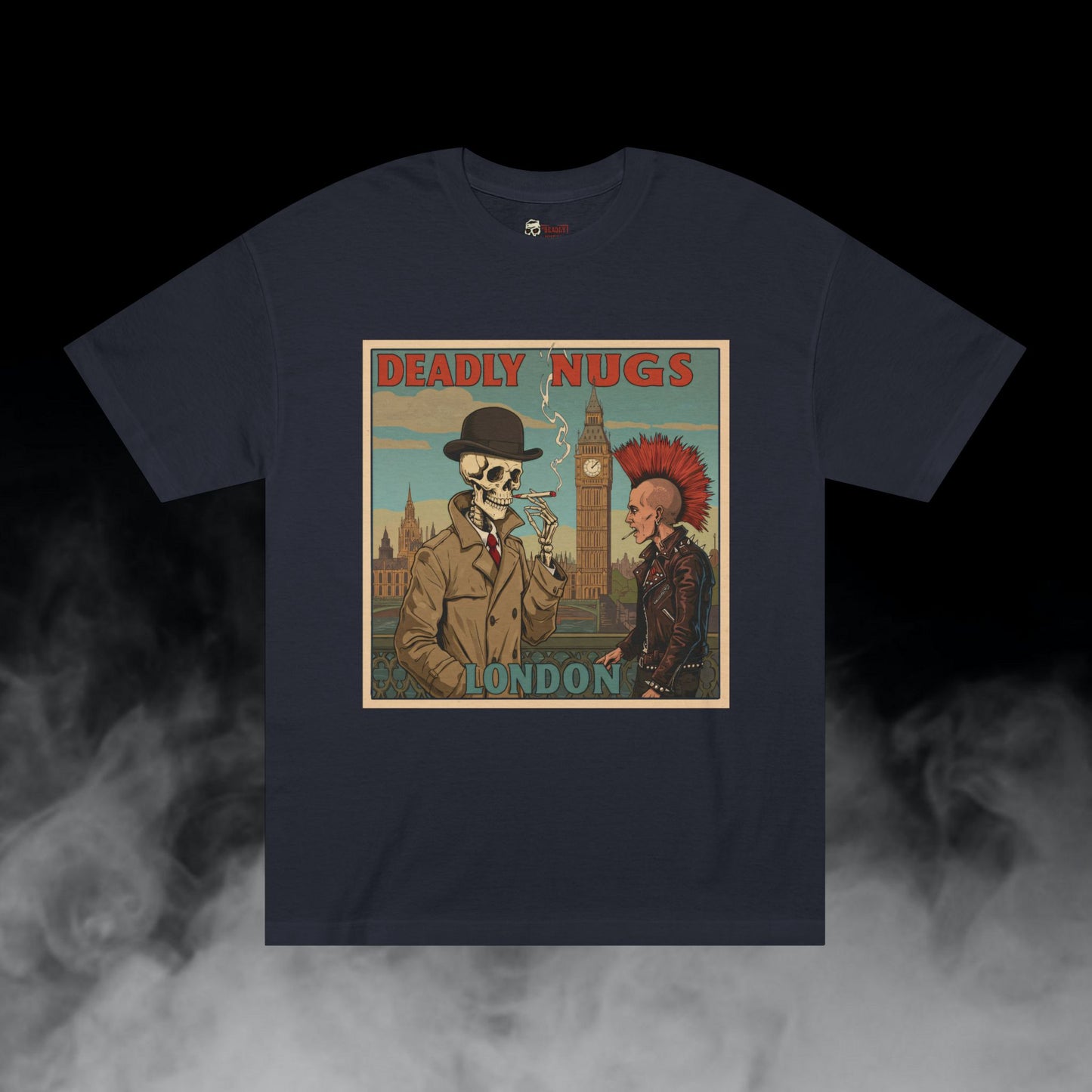Deadly Nugs, London Punk T-Shirt, Premium, Unisex, Graphic T-Shirt, Black