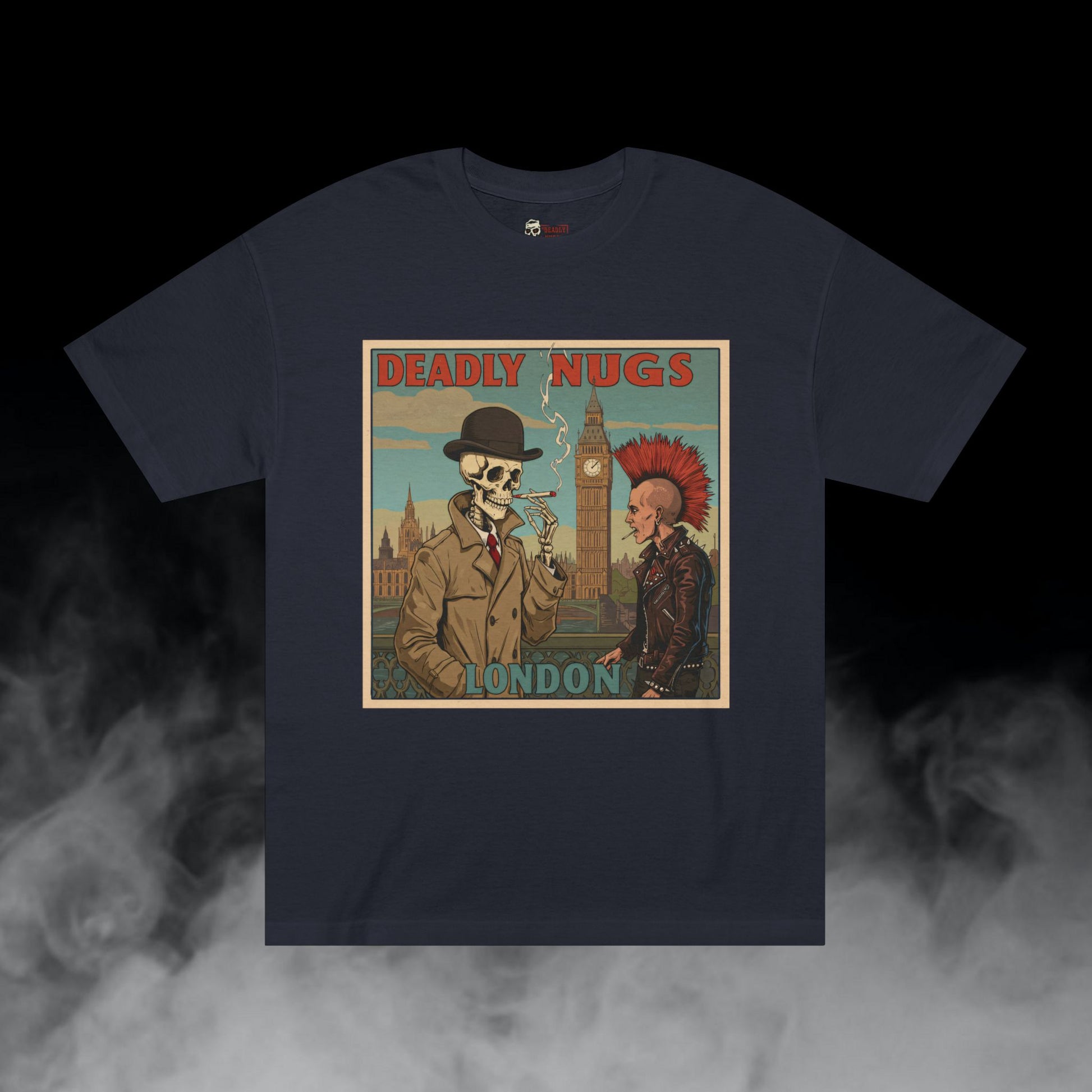 Deadly Nugs, London Punk T-Shirt, Premium, Unisex, Graphic T-Shirt, Black
