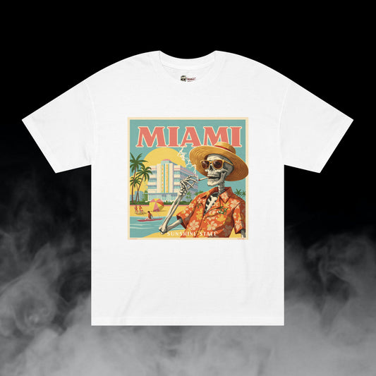 Deadly Nugs, Miami Sunshine T-Shirt, Premium, Unisex, Graphic T-Shirt, White