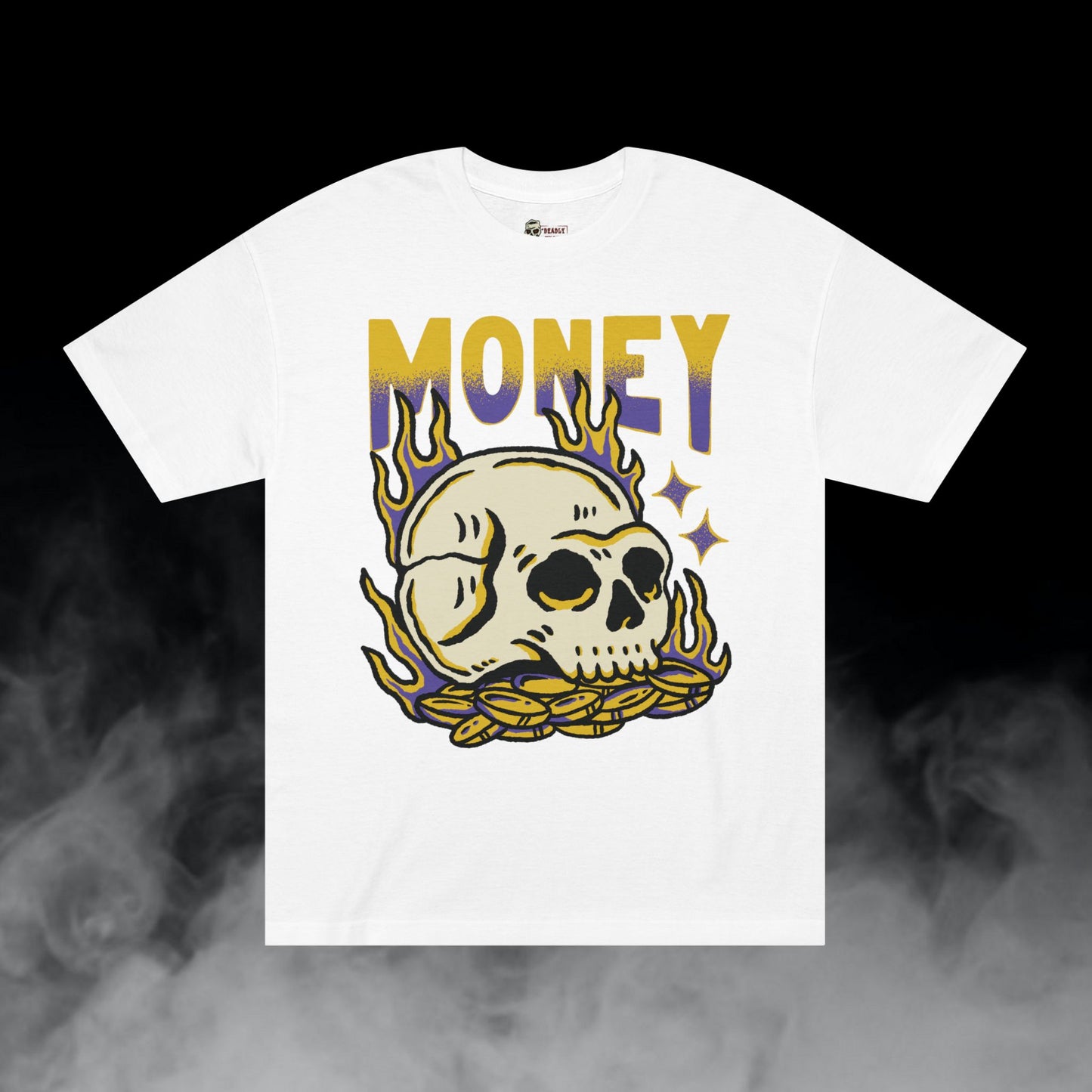 Deadly Nugs, Money T-Shirt, Premium, Unisex, Graphic T-Shirt, White
