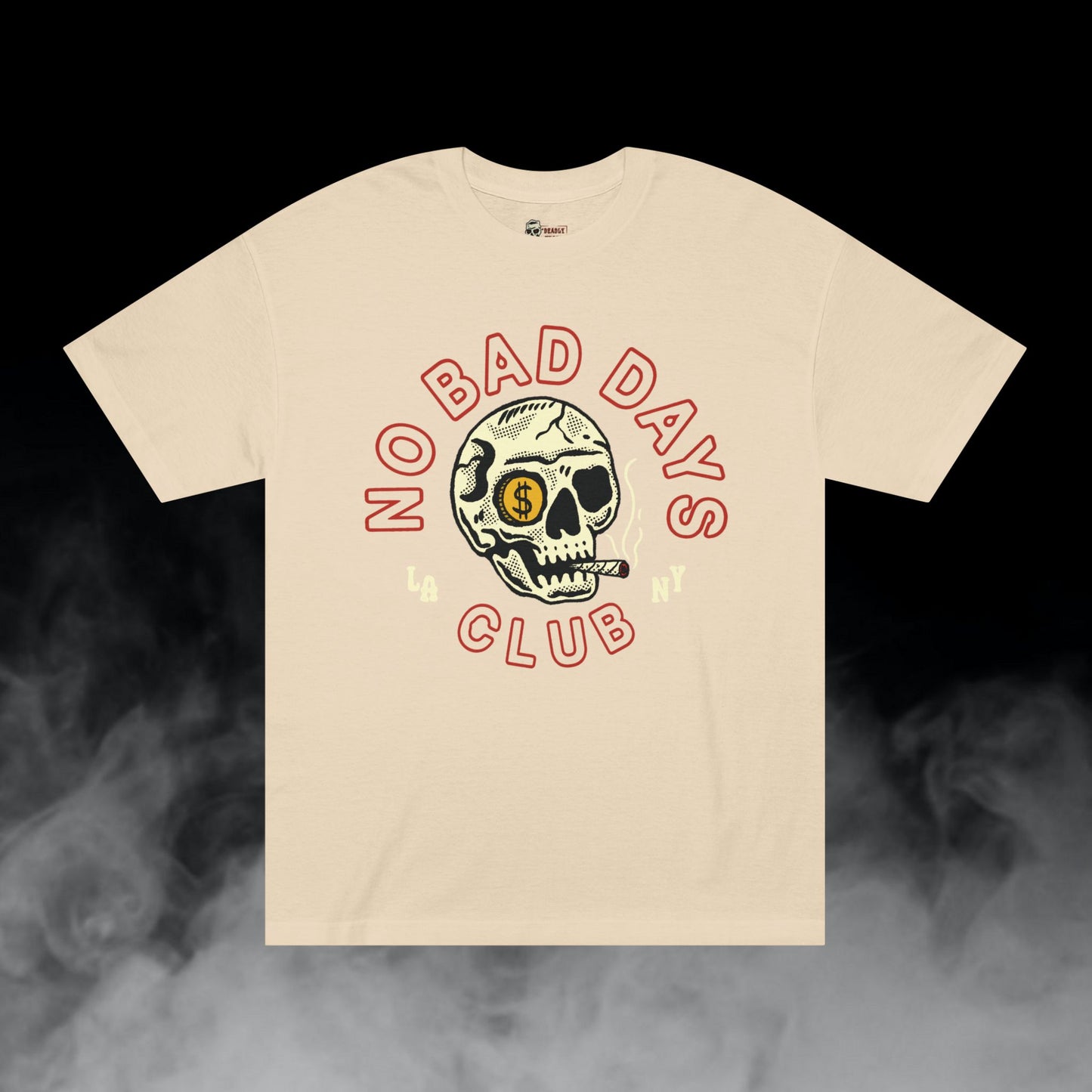 Deadly Nugs, No Bad Days Club T-Shirt, Premium, Unisex, Graphic T-Shirt, Sand