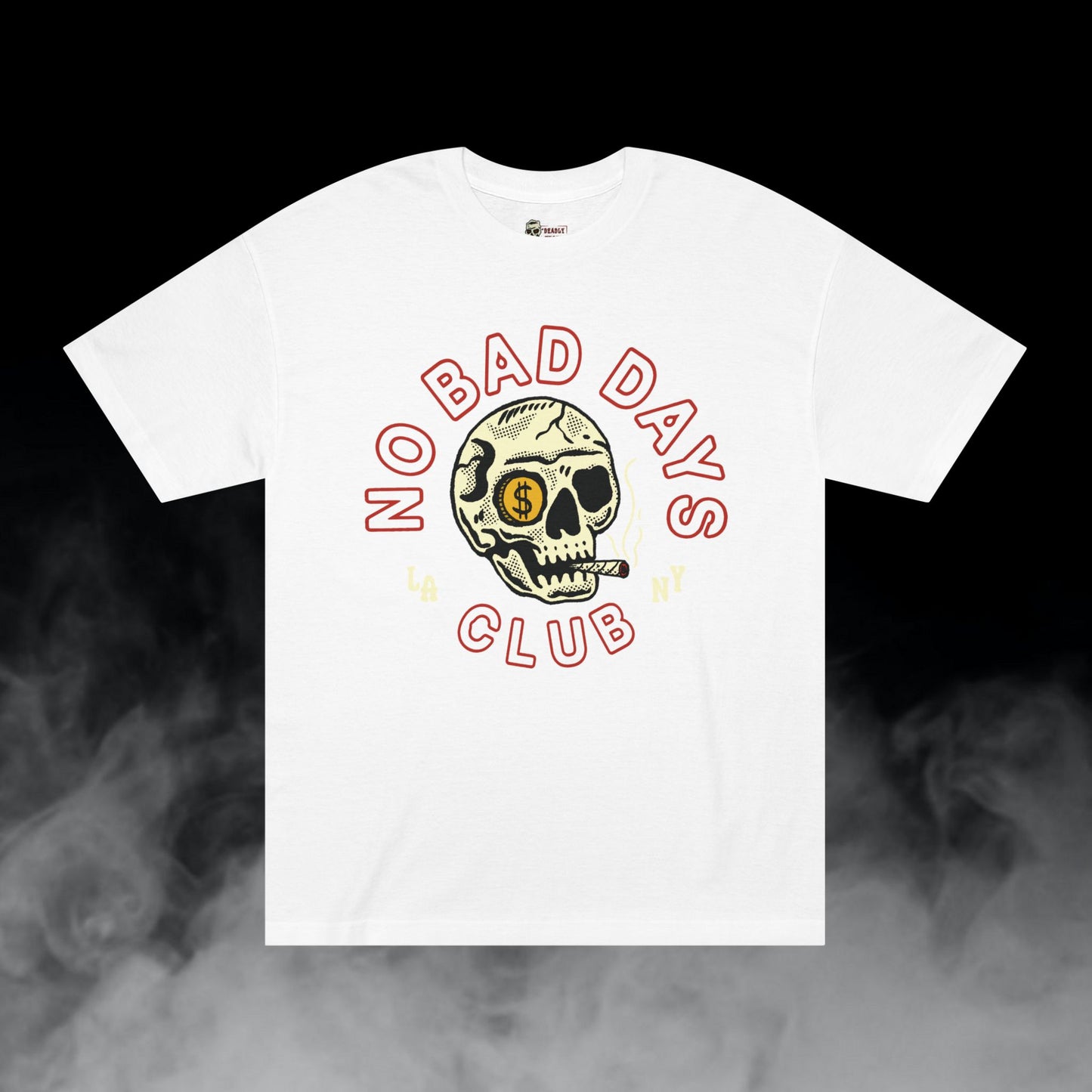 Deadly Nugs, No Bad Days Club T-Shirt, Premium, Unisex, Graphic T-Shirt, White