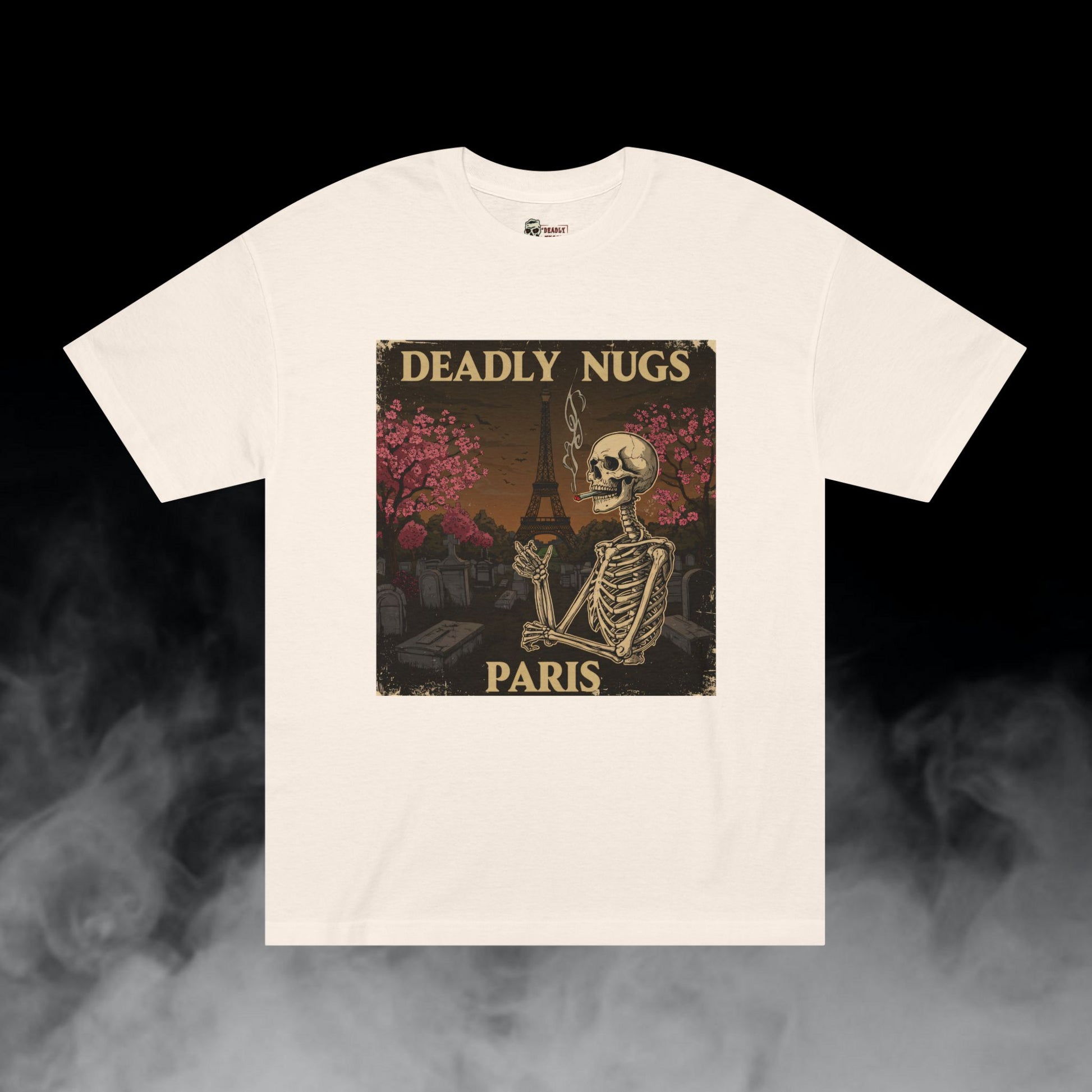 Deadly Nugs, Paris Blossoms T-Shirt, Premium, Unisex, Graphic T-Shirt, Cream