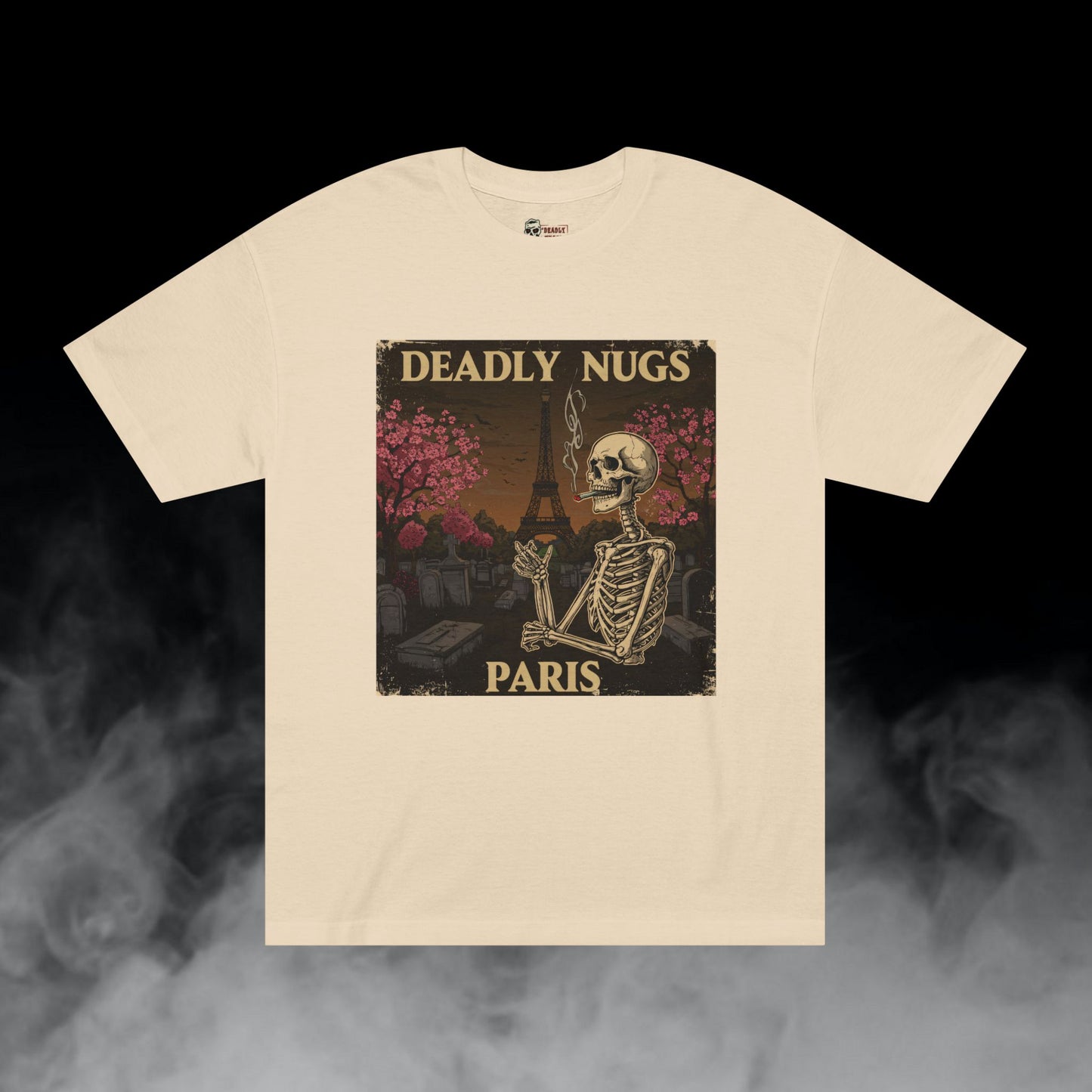 Deadly Nugs, Paris Blossoms T-Shirt, Premium, Unisex, Graphic T-Shirt, Sand