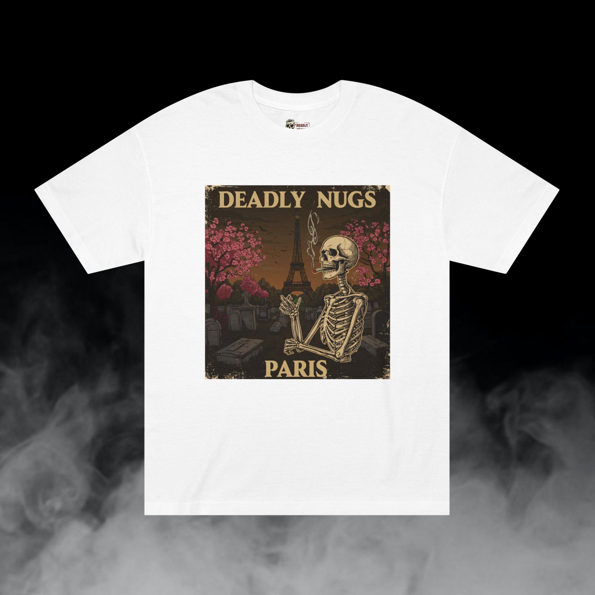 Deadly Nugs, Paris Blossoms T-Shirt, Premium, Unisex, Graphic T-Shirt, White