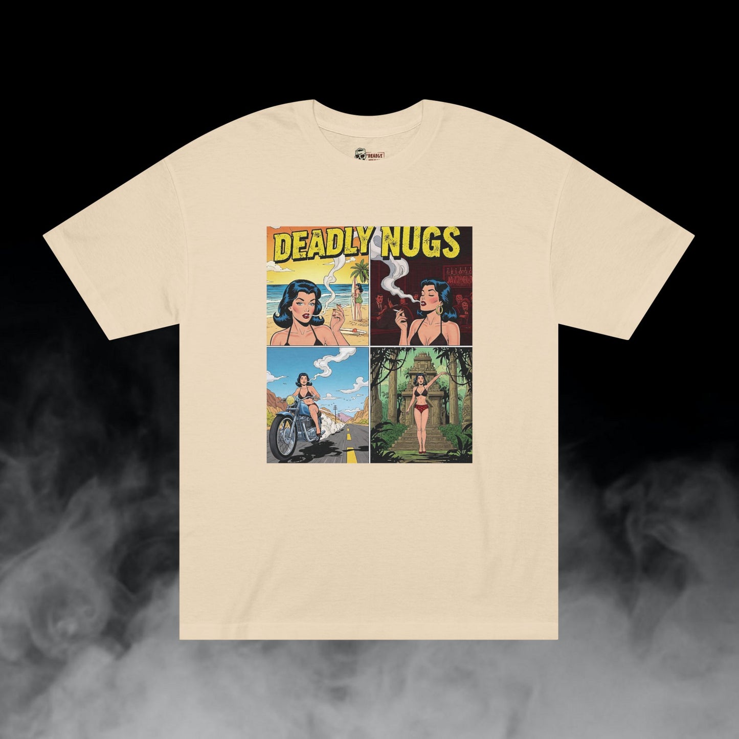 Deadly Nugs, Passport to Paradise T-Shirt, Premium, Unisex, Graphic T-Shirt, Sand