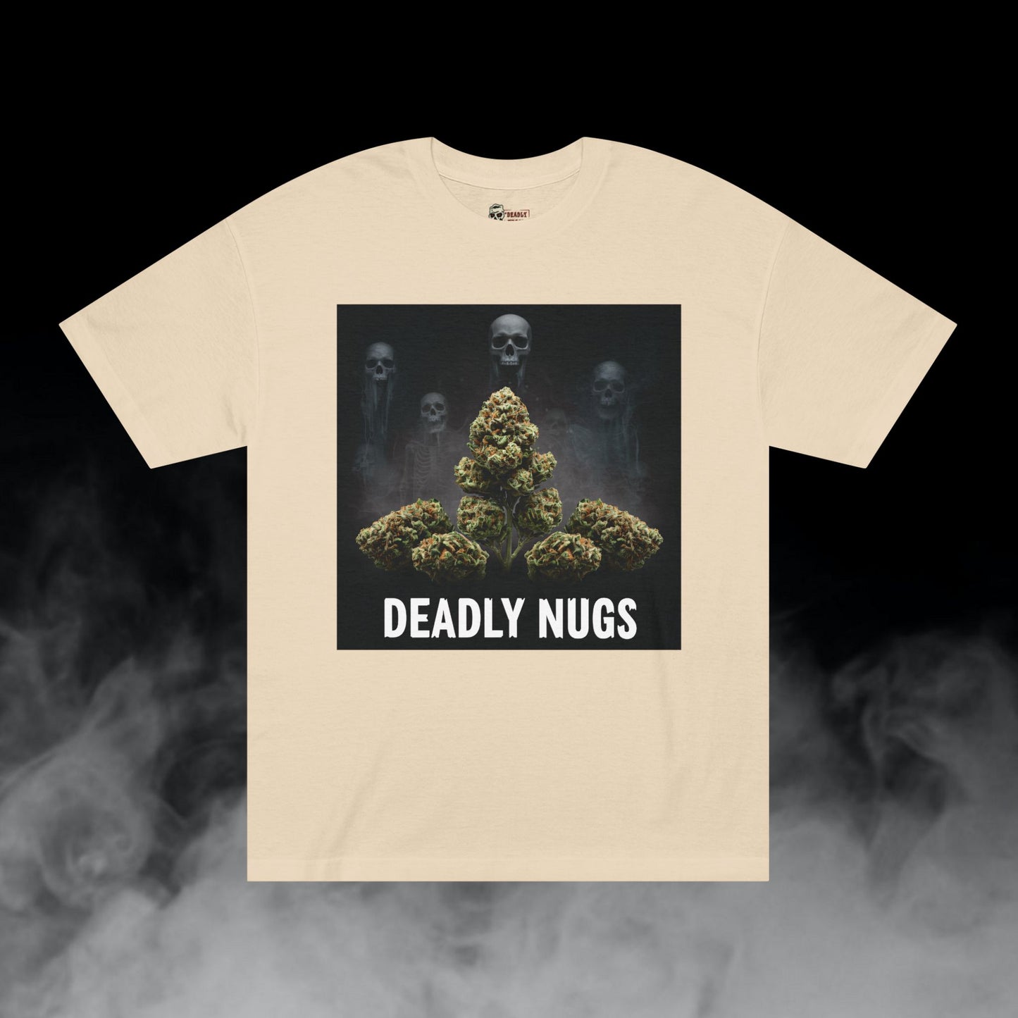 Deadly Nugs, Phantom Kush T-Shirt, Premium, Unisex, Graphic T-Shirt, Sand