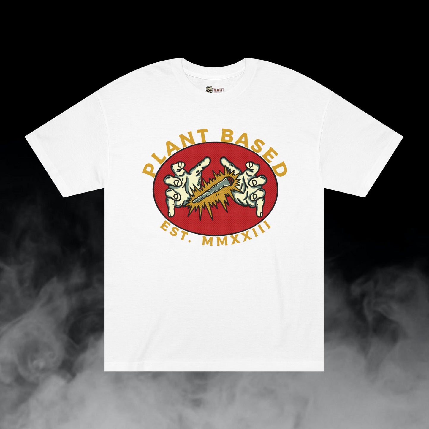 Deadly Nugs, Plant Based T-Shirt, Premium, Unisex, Graphic T-Shirt, White