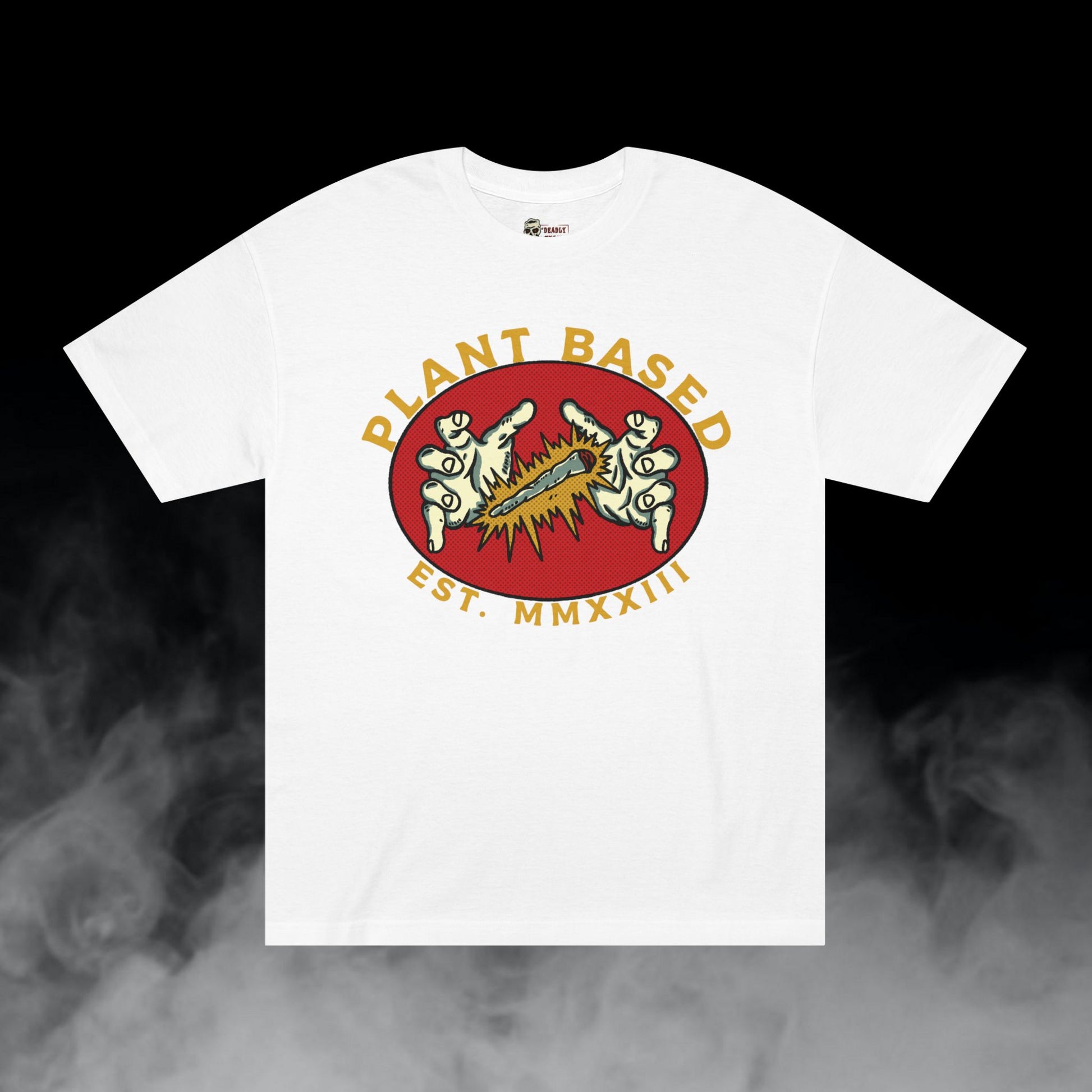 Deadly Nugs, Plant Based T-Shirt, Premium, Unisex, Graphic T-Shirt, White