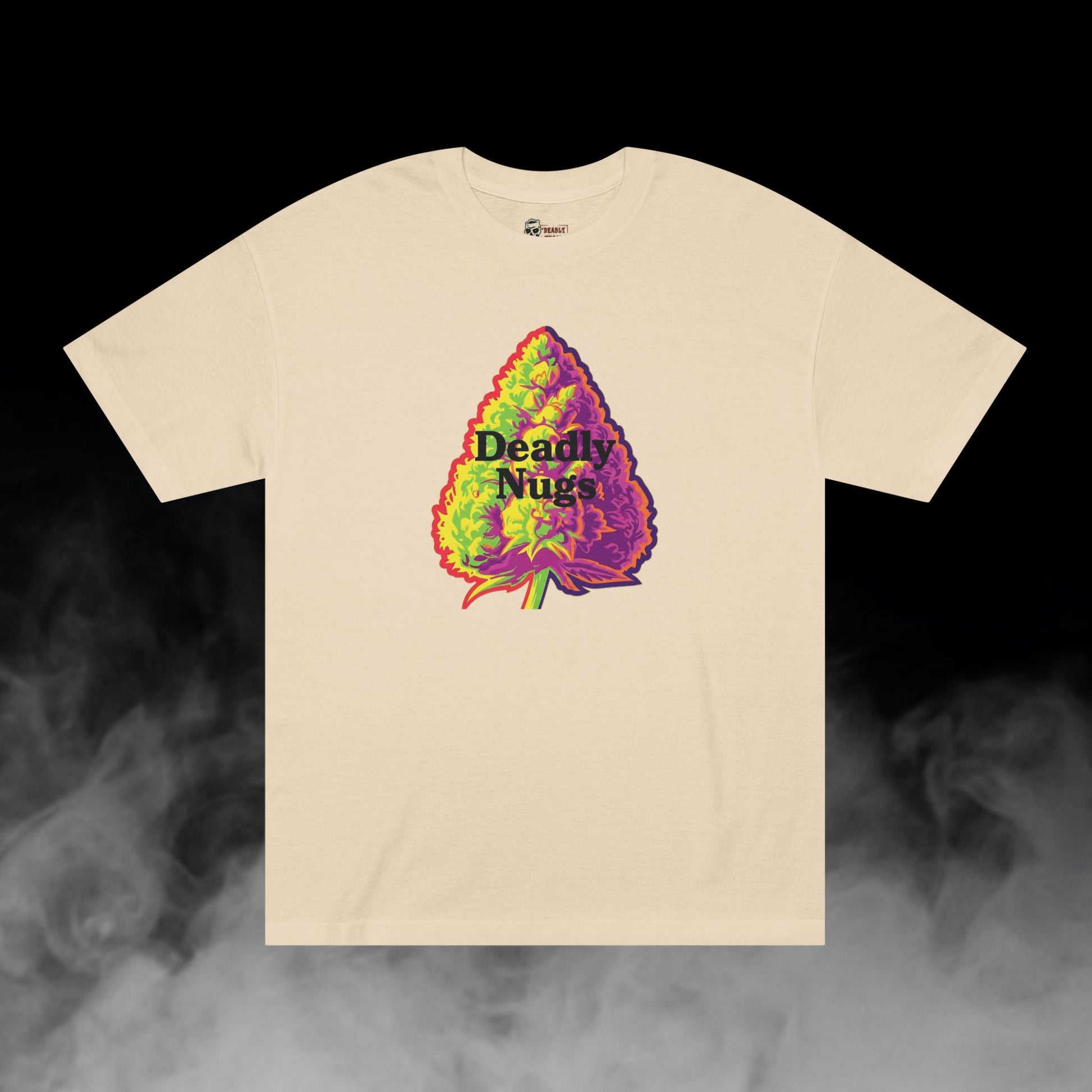 Deadly Nugs, Pop-Art Bud T-Shirt, Premium, Unisex, Graphic T-Shirt, Sand, Front