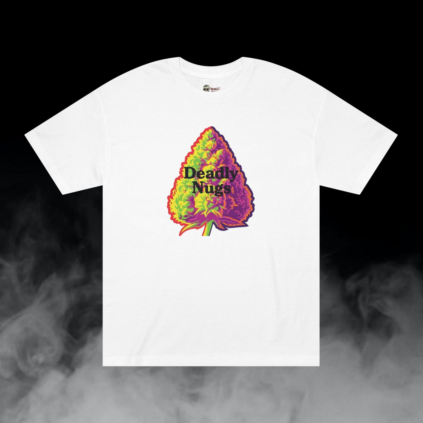 Deadly Nugs, Pop-Art Bud T-Shirt, Premium, Unisex, Graphic T-Shirt, White, Front
