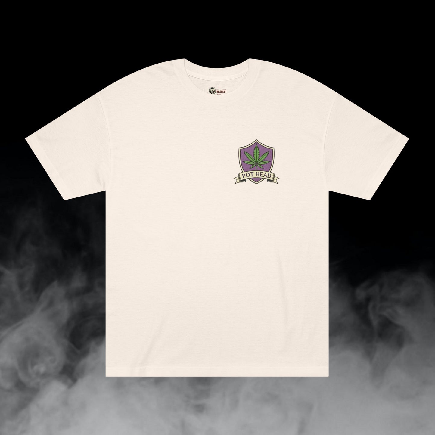 Deadly Nugs, Pot Head Official T-Shirt, Premium, Unisex, Graphic T-Shirt, Cream, Front