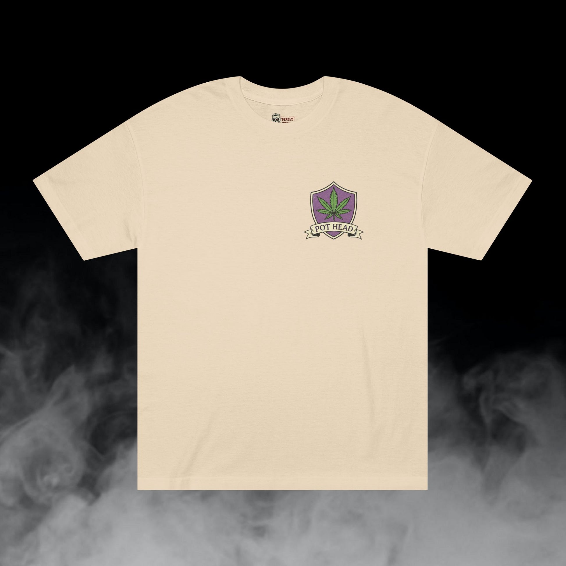 Deadly Nugs, Pot Head Official T-Shirt, Premium, Unisex, Graphic T-Shirt, Sand, Front