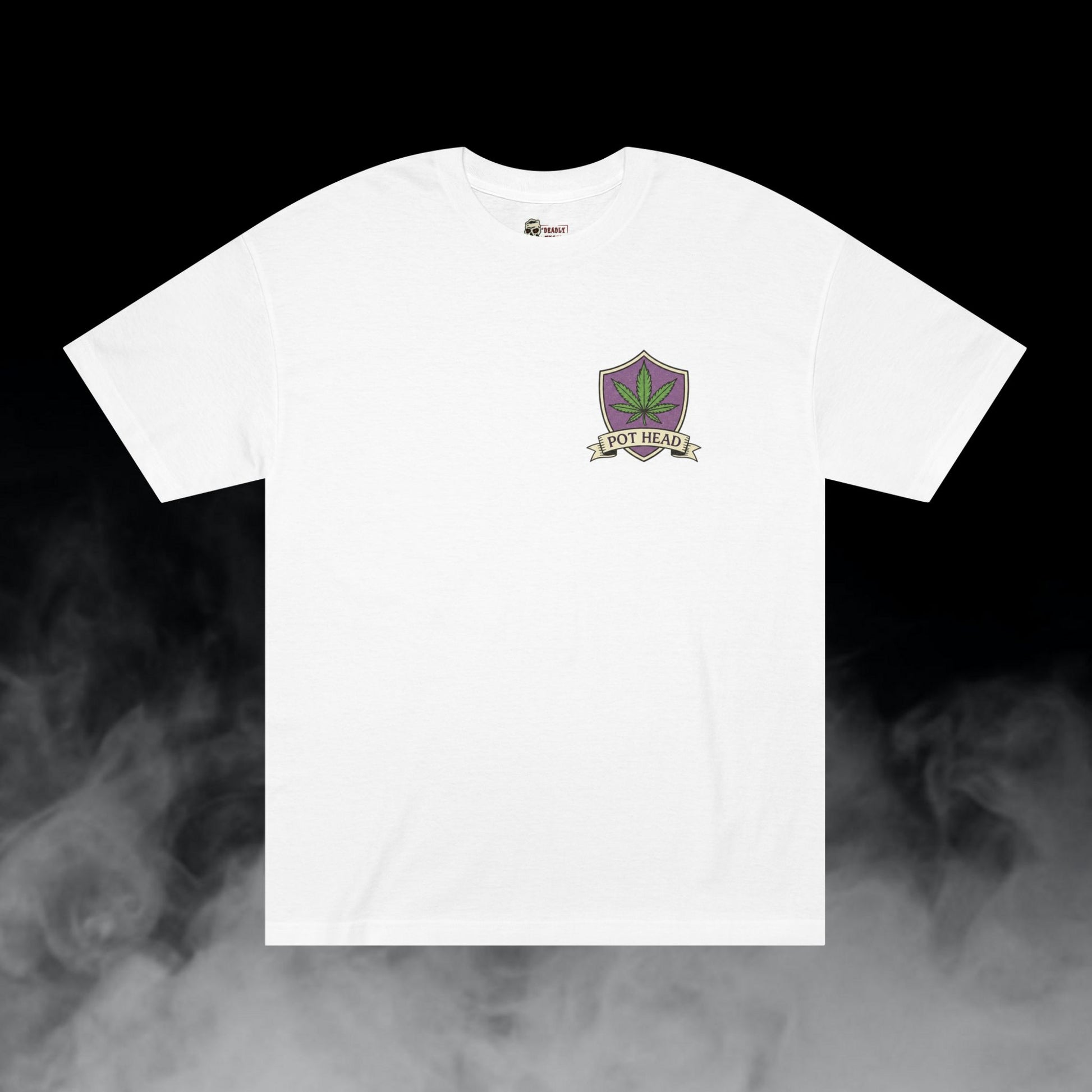 Deadly Nugs, Pot Head Official T-Shirt, Premium, Unisex, Graphic T-Shirt, White, Front