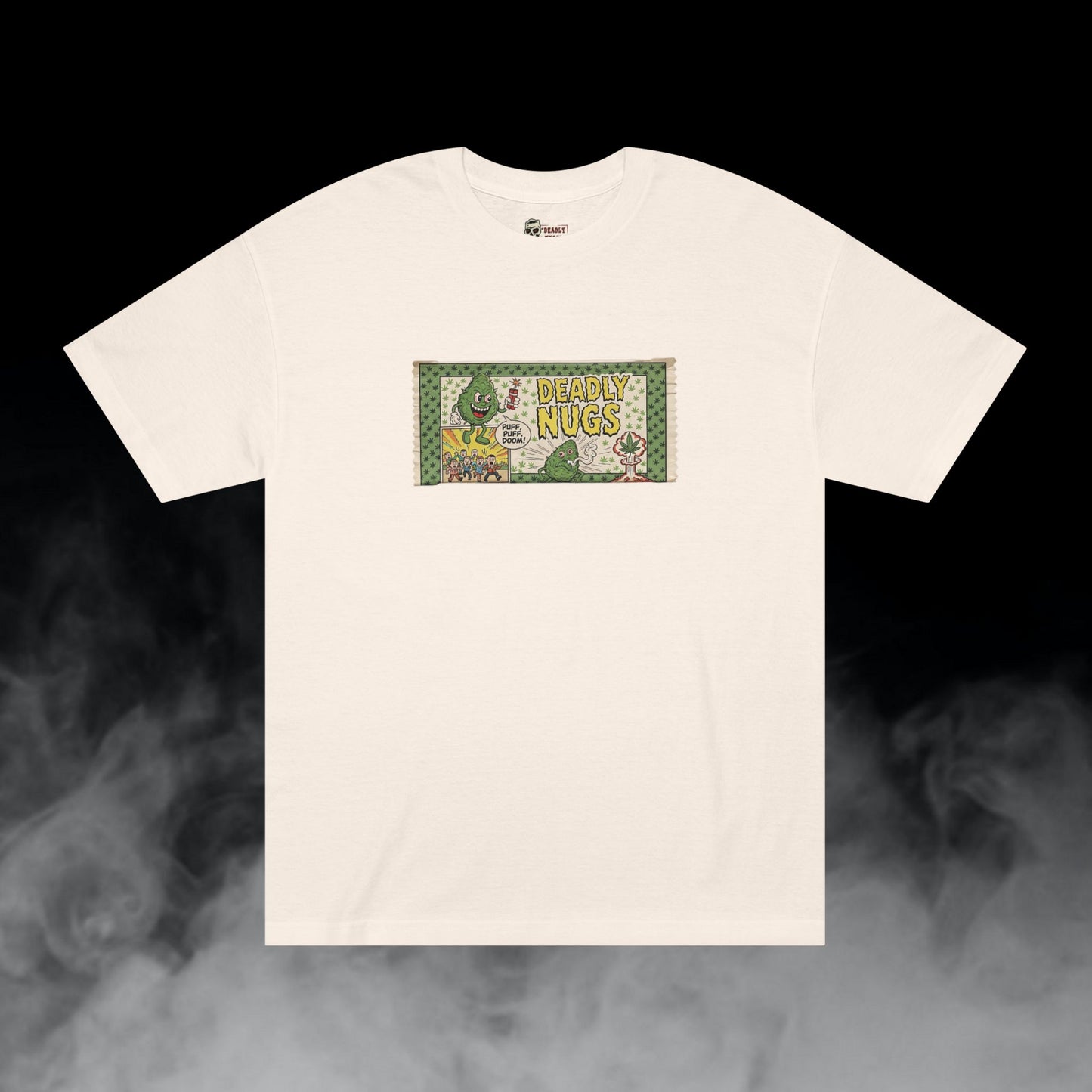 Deadly Nugs, Puff Puff Doom T-Shirt, Premium, Unisex, Graphic T-Shirt, Cream