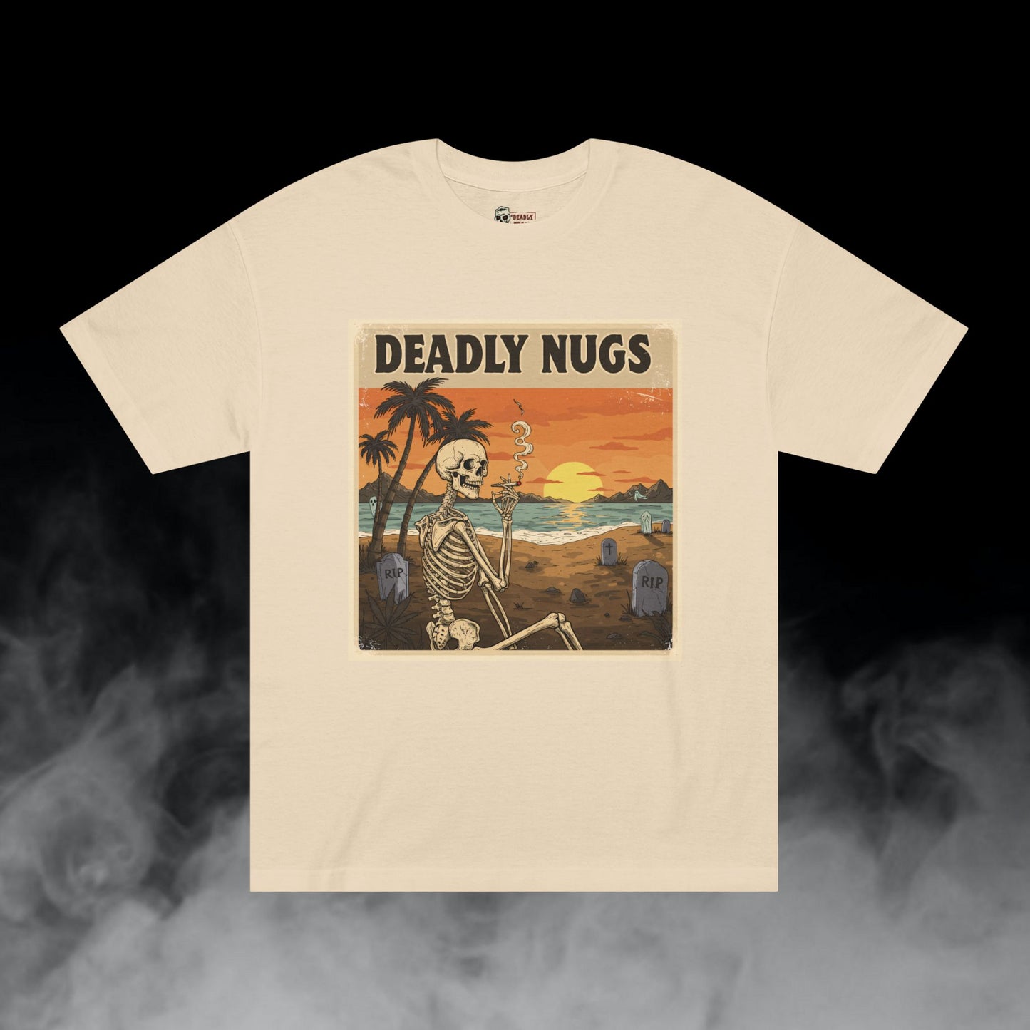 Deadly Nugs, Rest In Peace T-Shirt, Premium, Unisex, Graphic T-Shirt, Sand