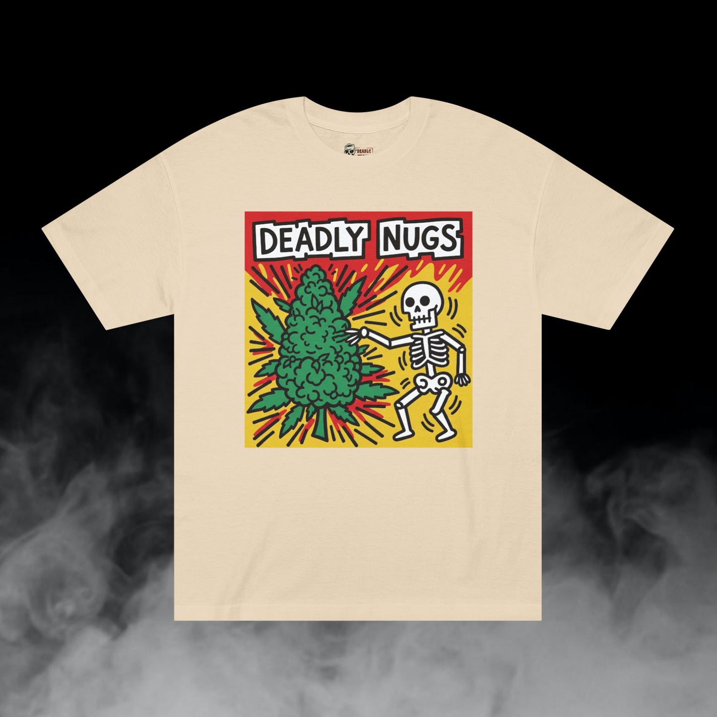 Deadly Nugs, Rigor Mortis T-Shirt, Premium, Unisex, Graphic T-Shirt, Sand, Front