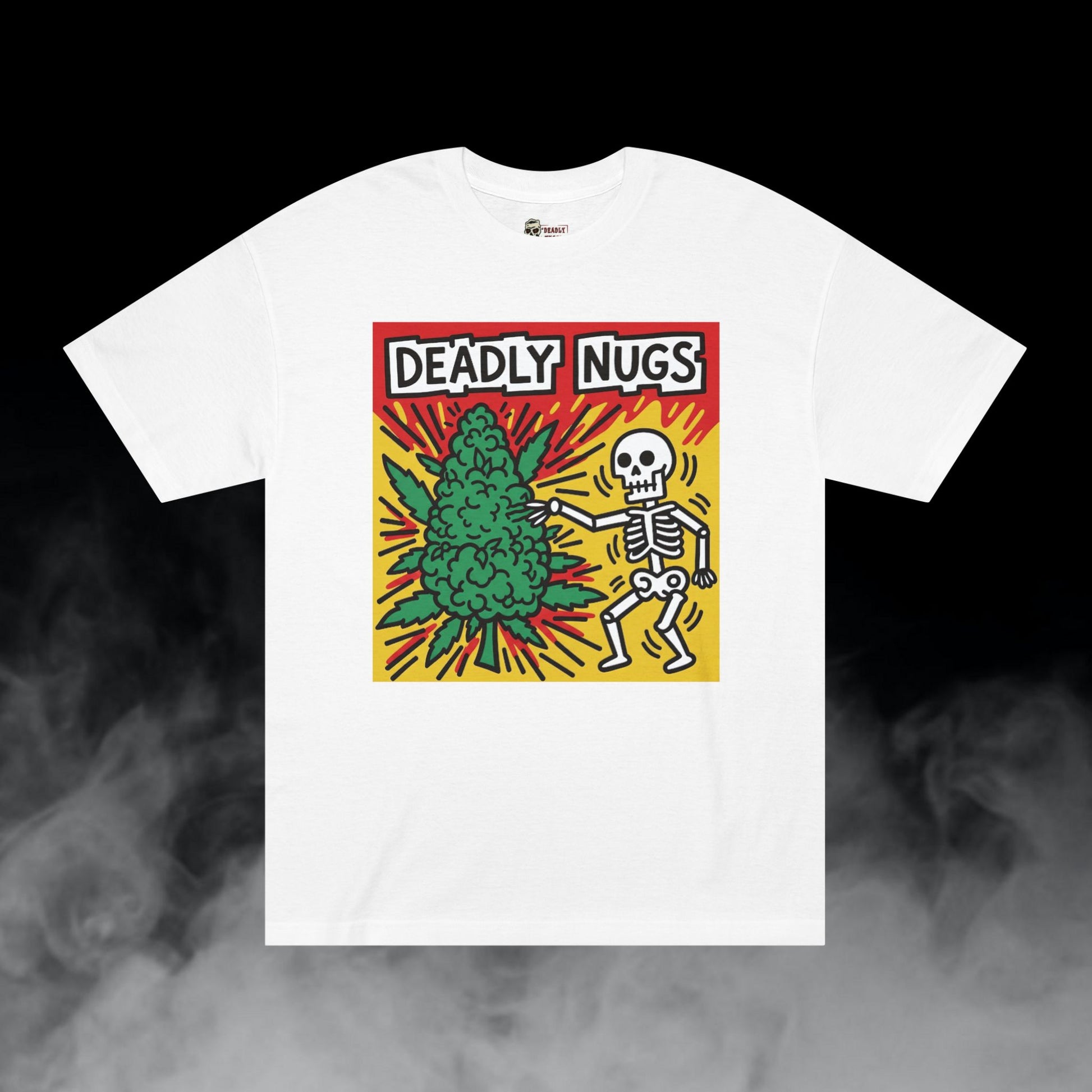 Deadly Nugs, Rigor Mortis T-Shirt, Premium, Unisex, Graphic T-Shirt, White, Front