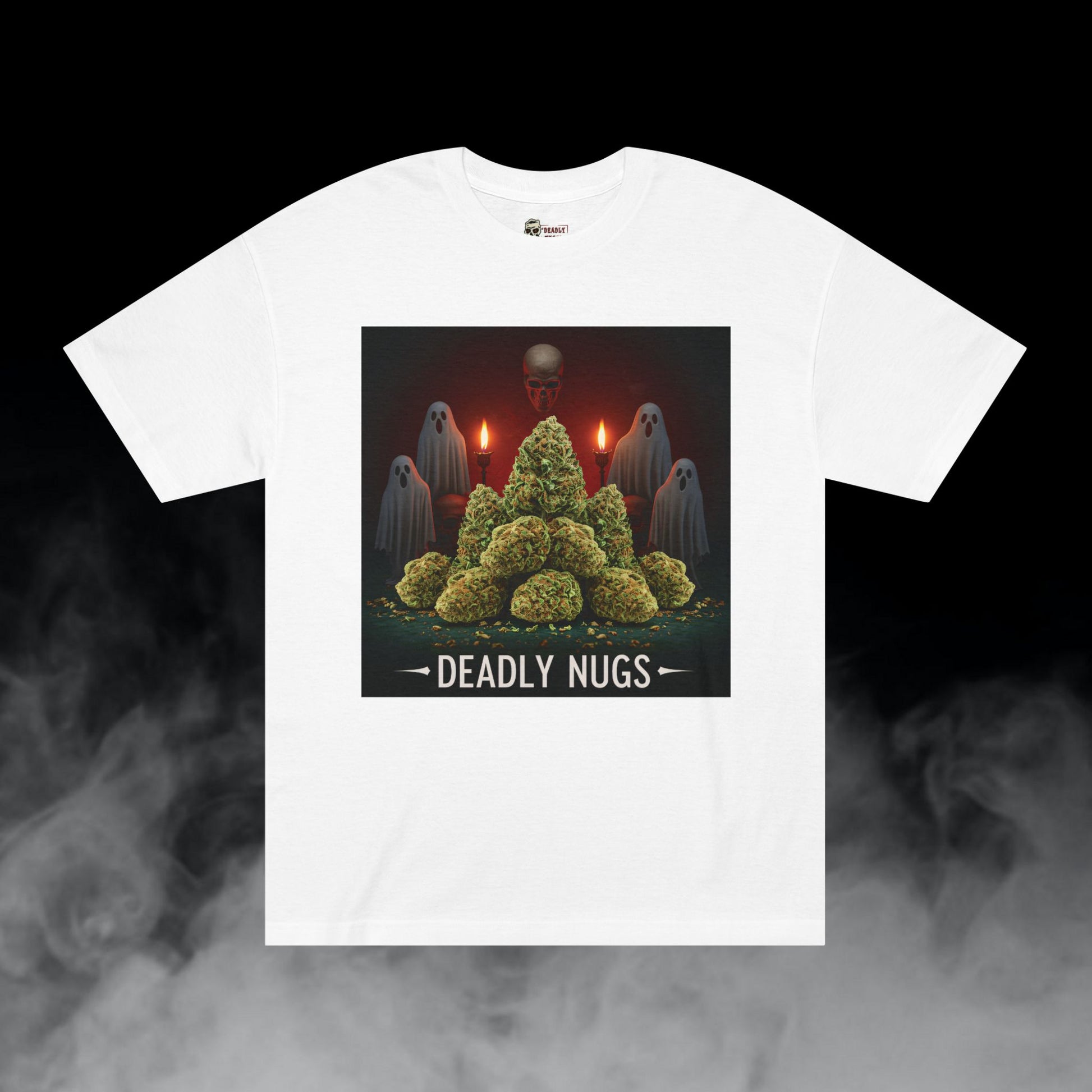 Deadly Nugs, Ritual Flame T-Shirt, Premium, Unisex, Graphic T-Shirt, White
